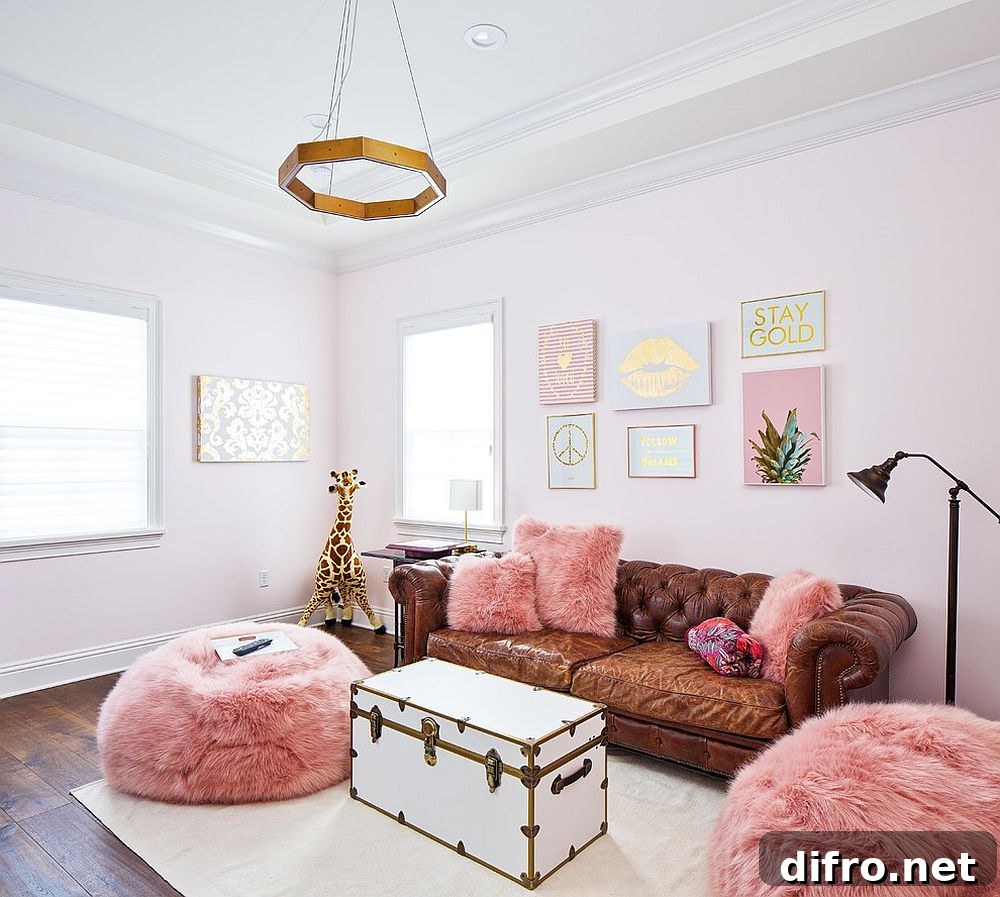 Plush pink decor