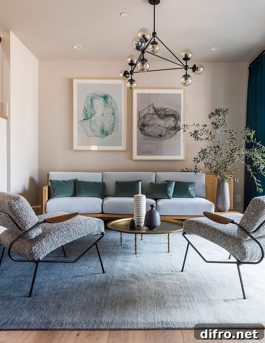 Inviting living room in soft pink