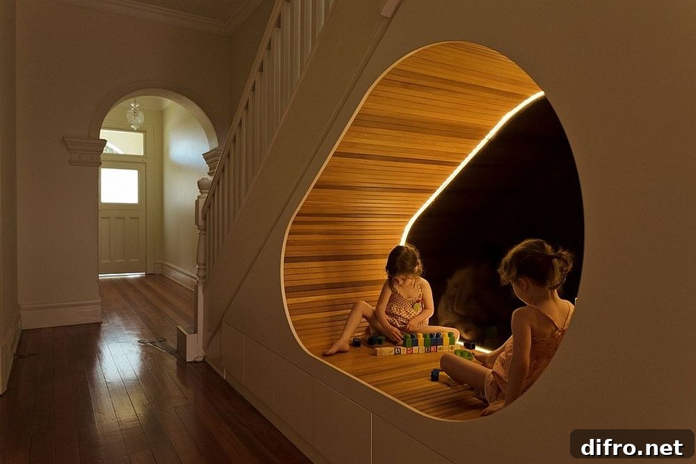 Kids play area under staircase