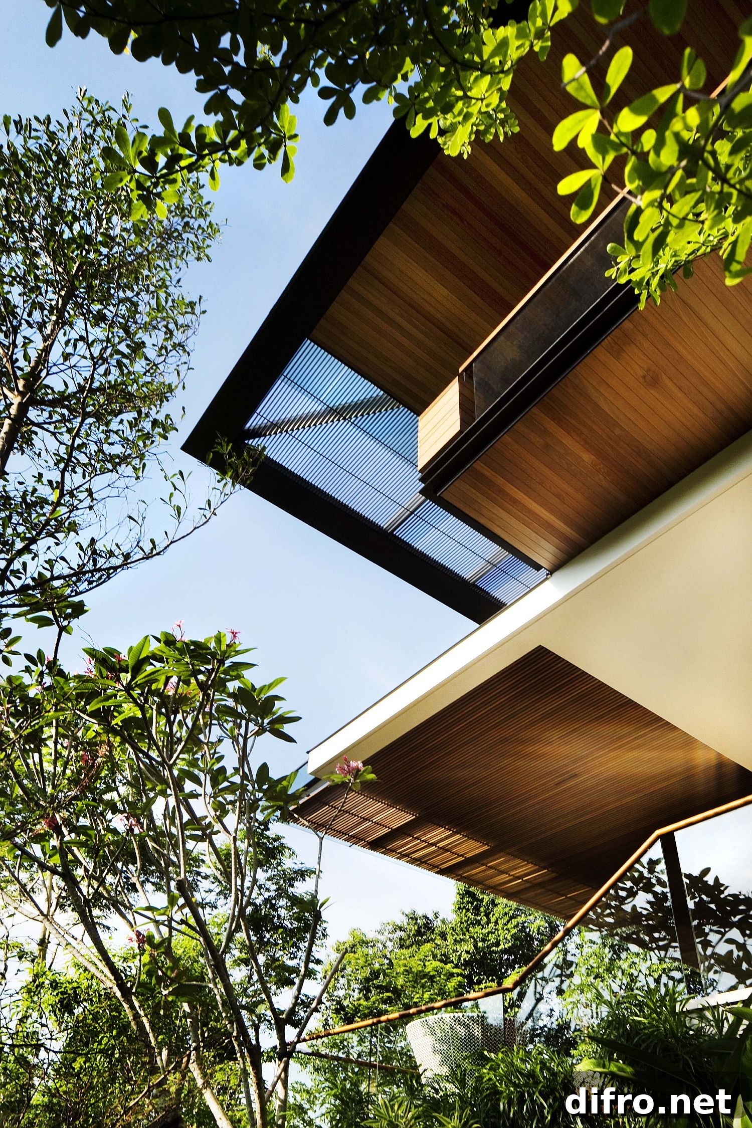 Multi-level home with greenery