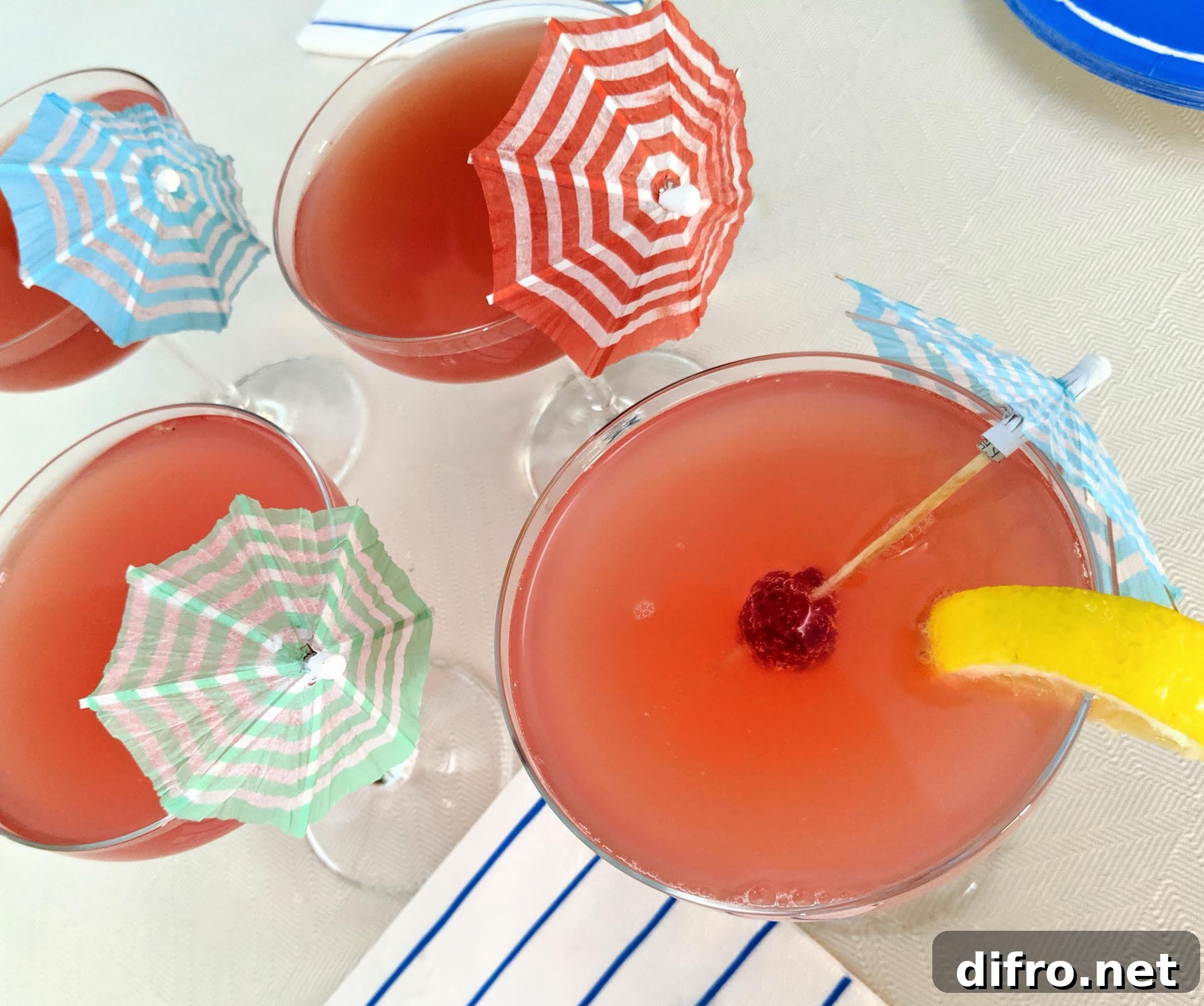 Glass of blood orange mimosa