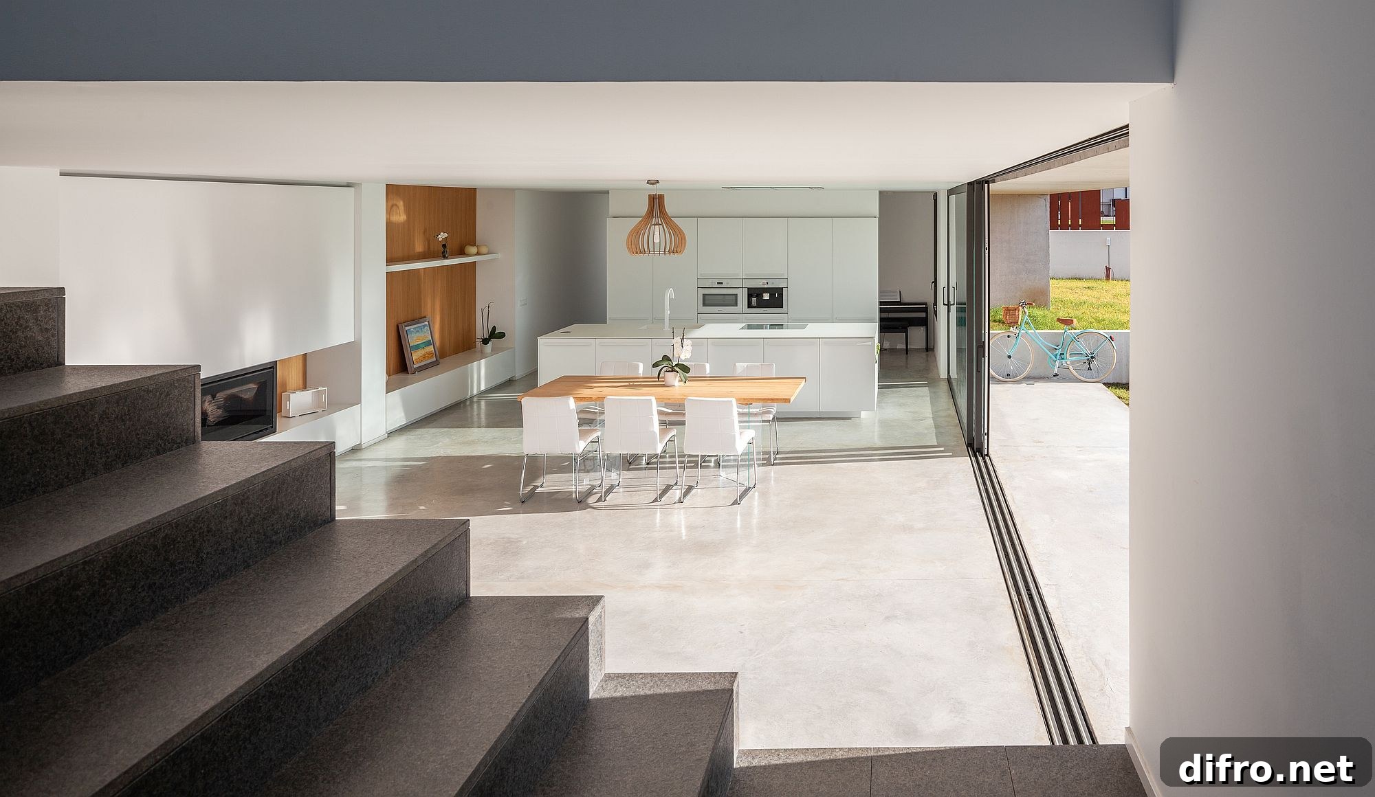 Natural lighting illuminates the kitchen and dining area beautifully