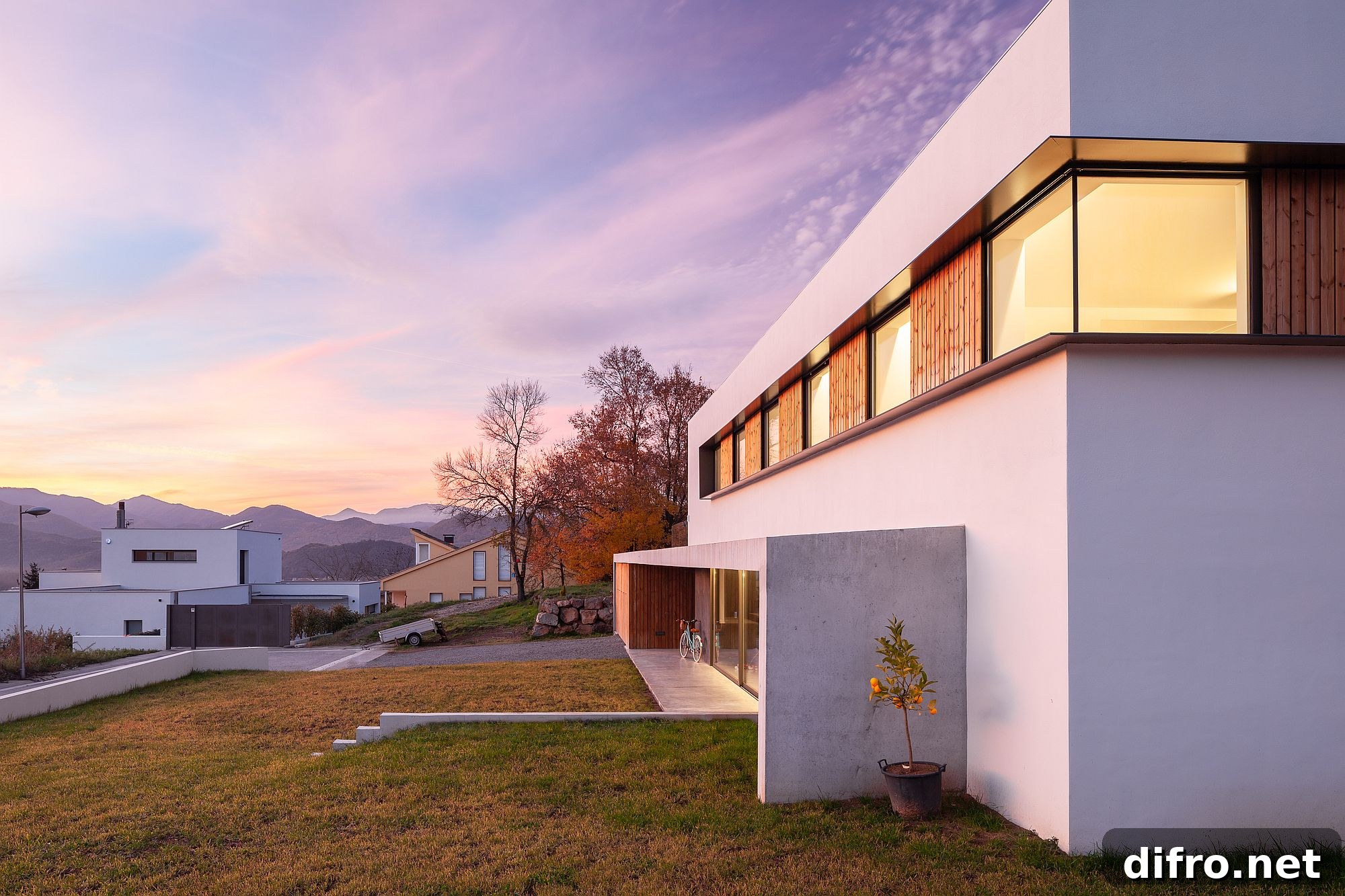 Garden and landscape outside offers a smart outdoor family escape