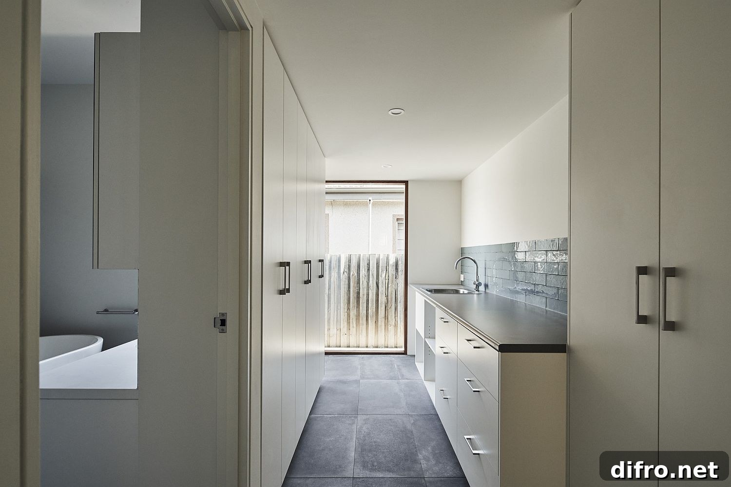 Contemporary bathroom with natural light