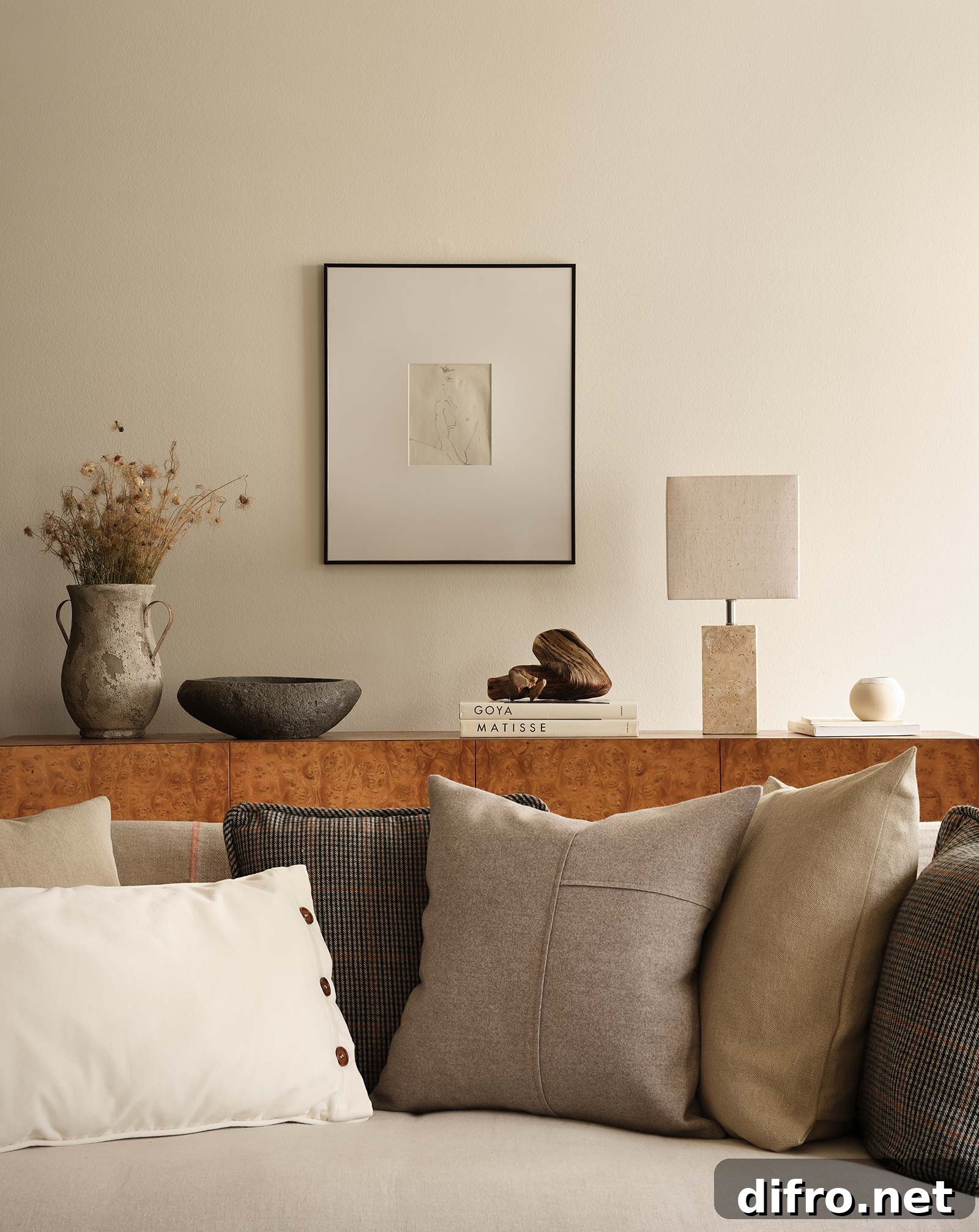 Autumn home styling featuring warm tones and natural textiles