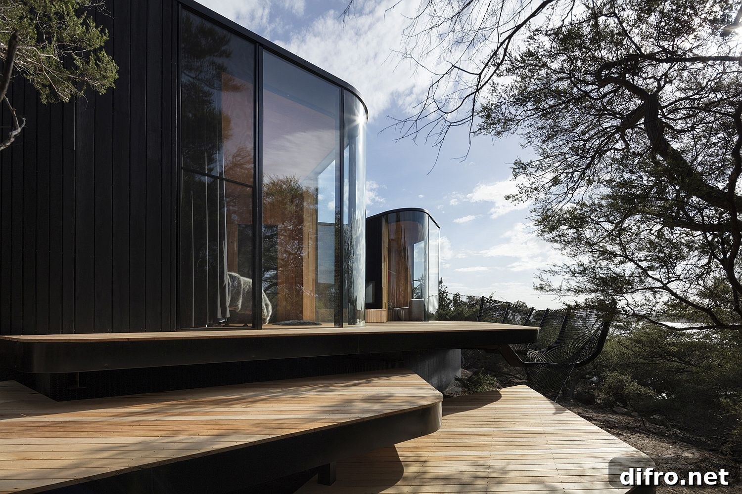 Coastal Pavilions at Freycinet Lodge off the coast of Tasmania