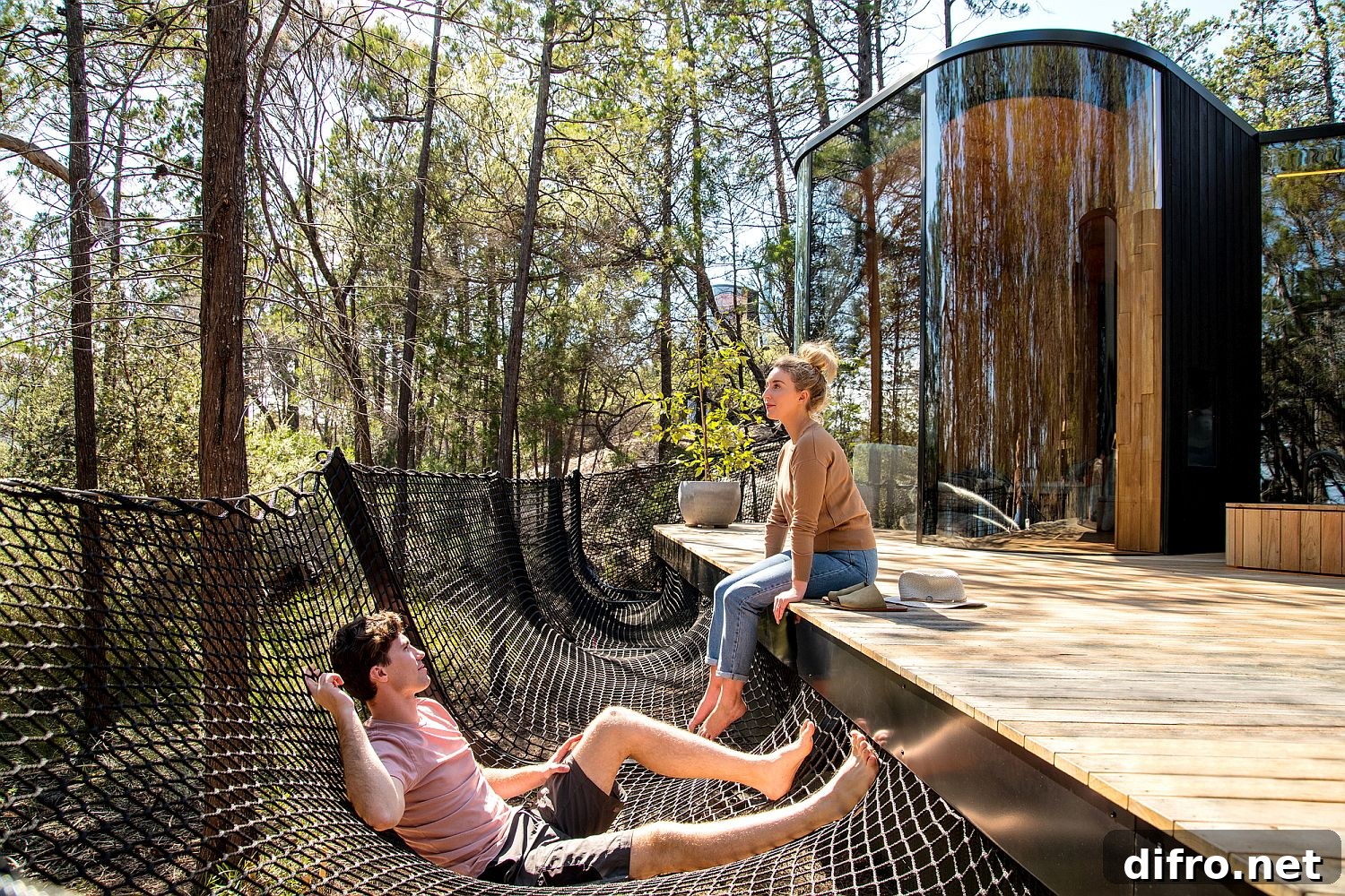 Relaxing hammock-style features become a part of the escape