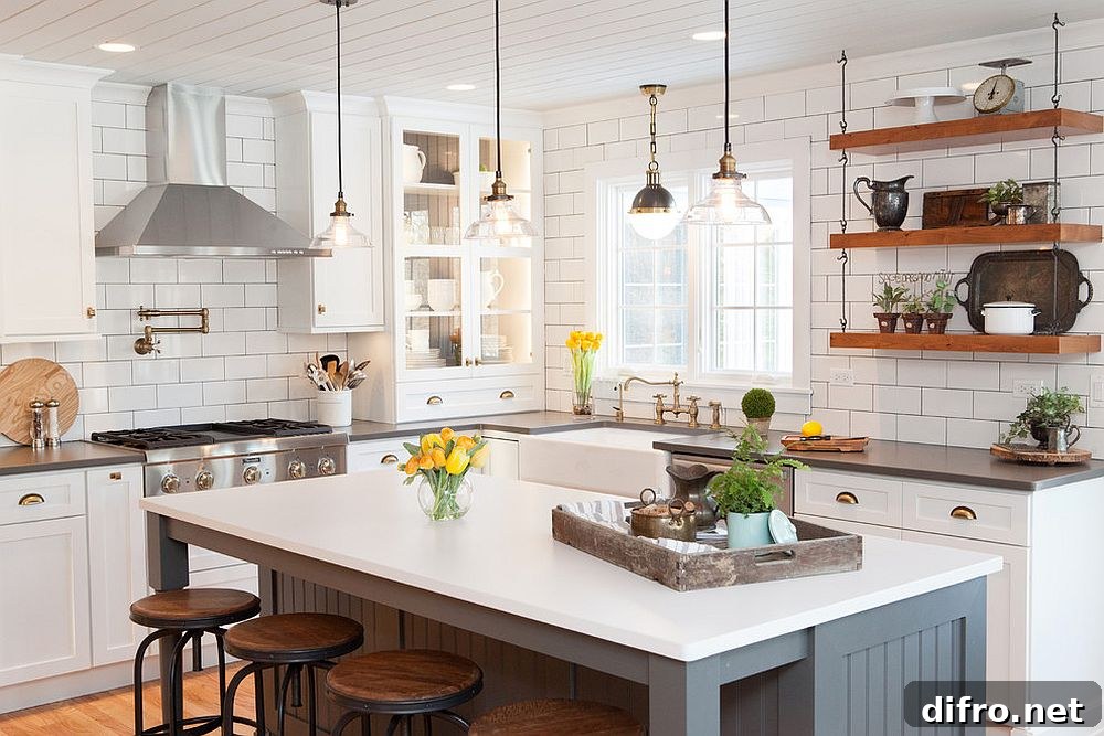 Innovative shelving and open style in Scandinavian kitchen