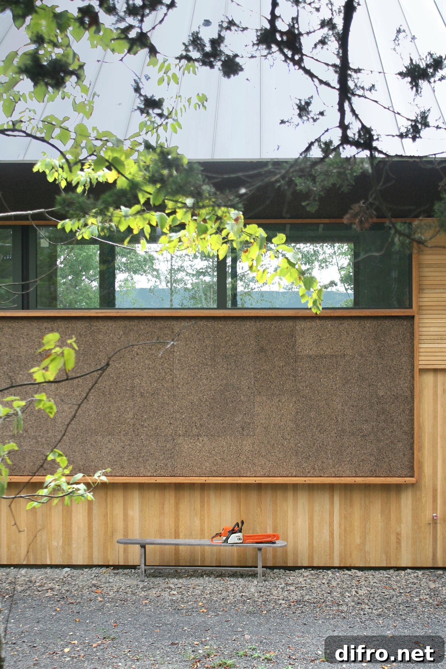 Natural greenery surrounding the energy-efficient house
