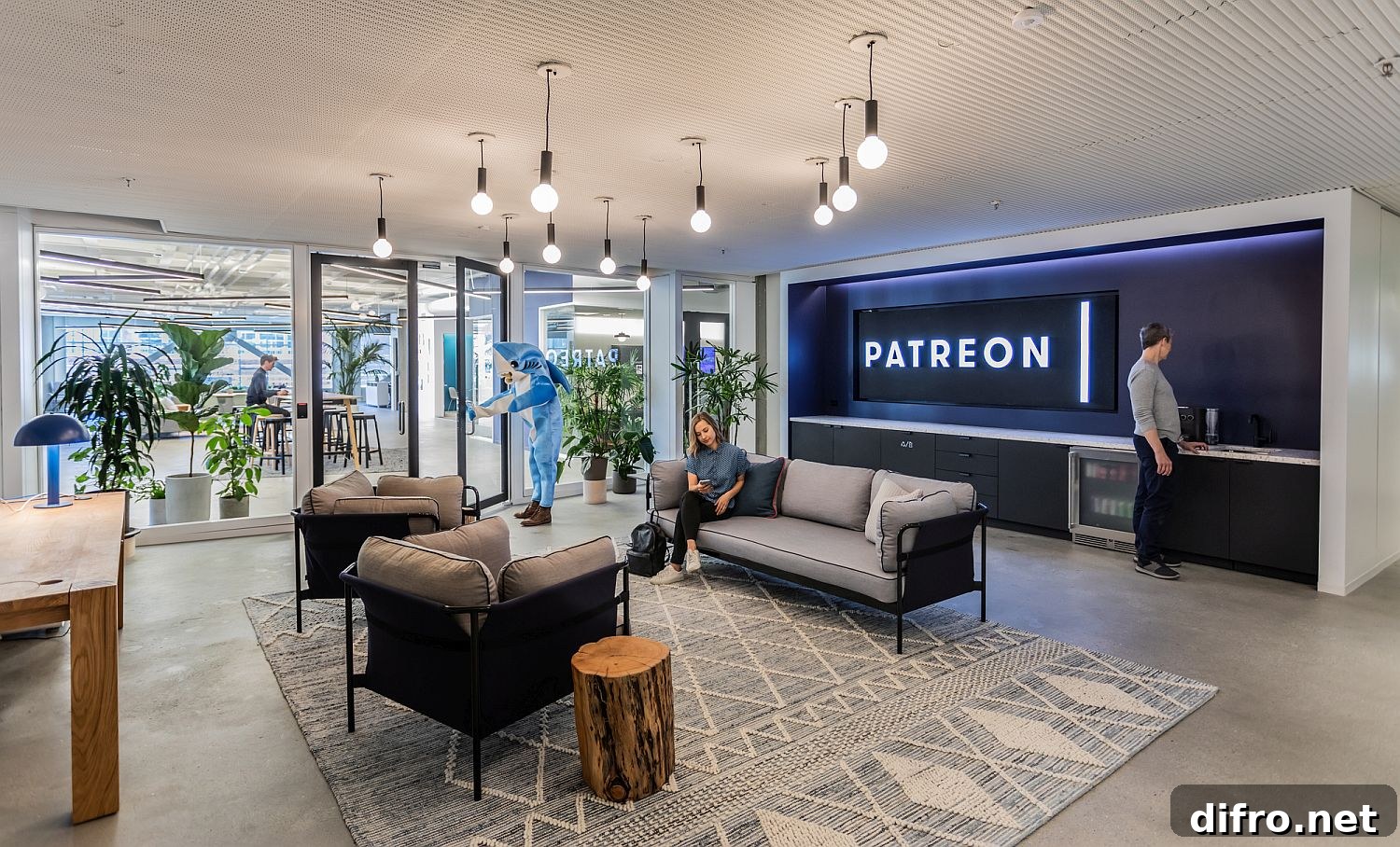 Contemporary interior design details at Patreon