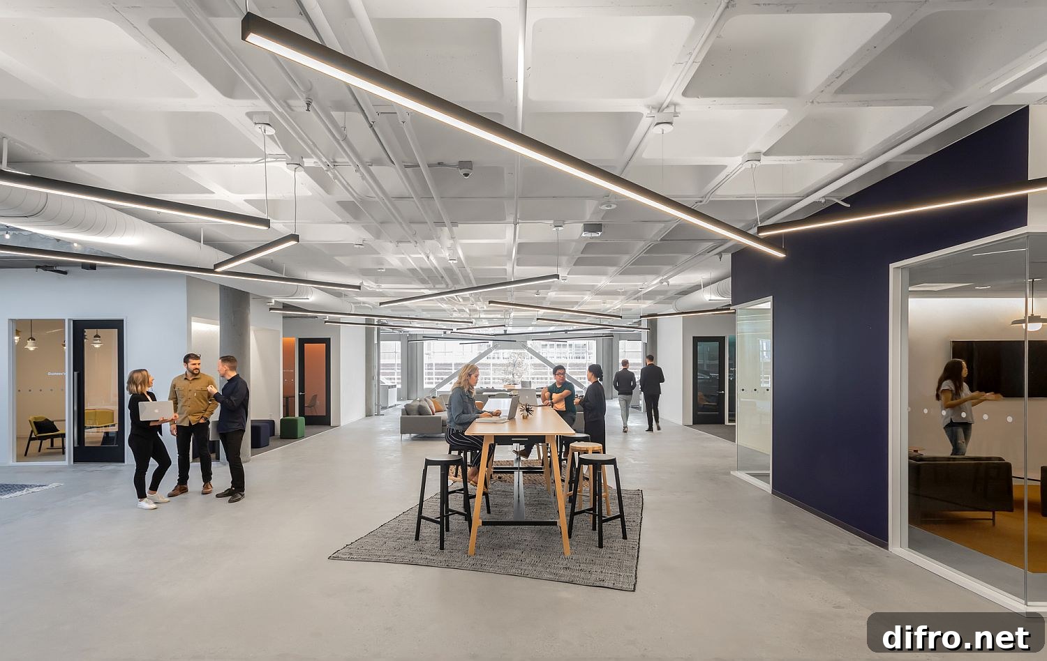 Minimal aesthetics and clean lines in the office