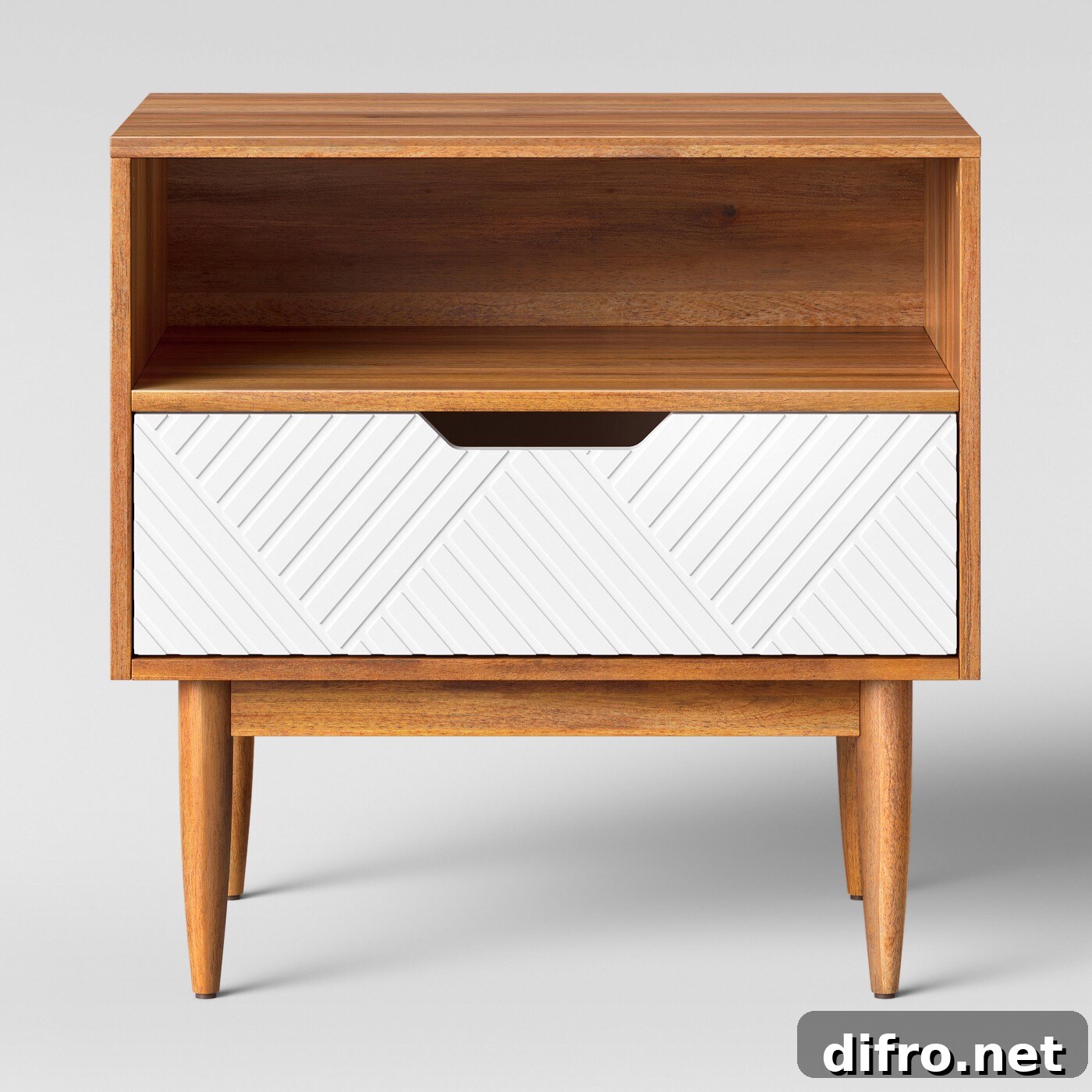 Side table with geo patterning