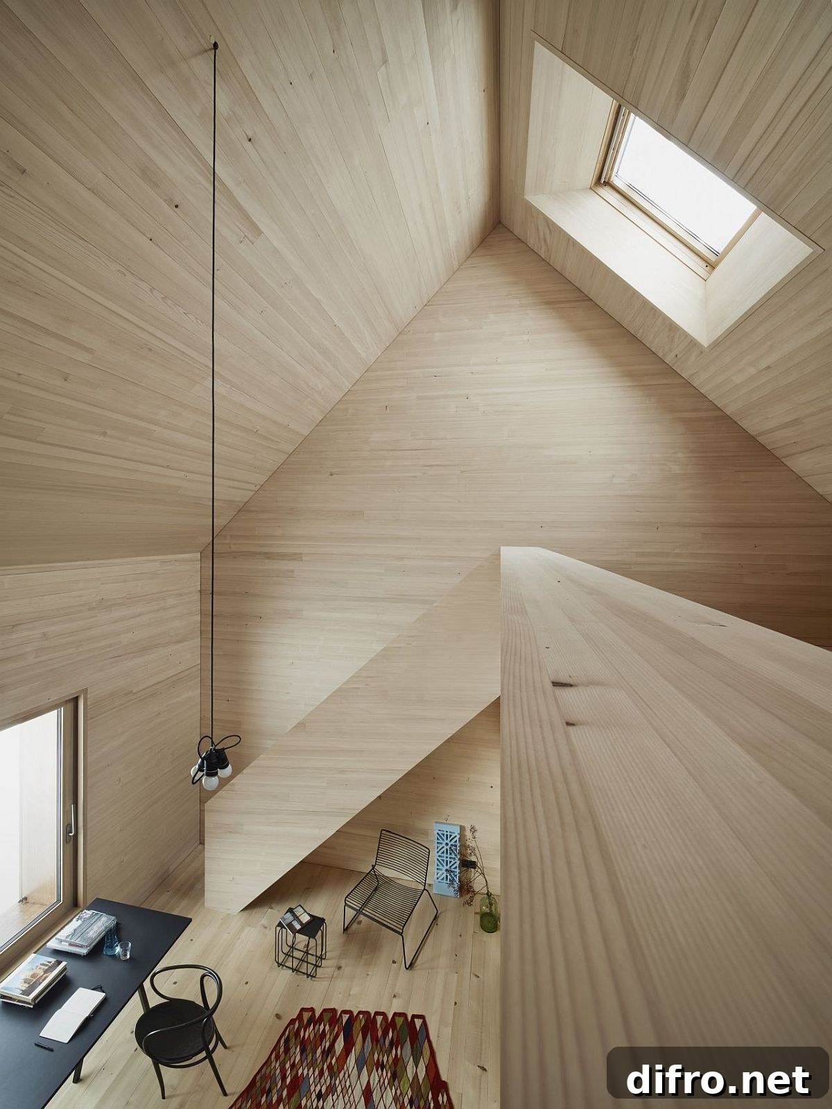 Spacious and open home office that is illuminated with a flood of natural light