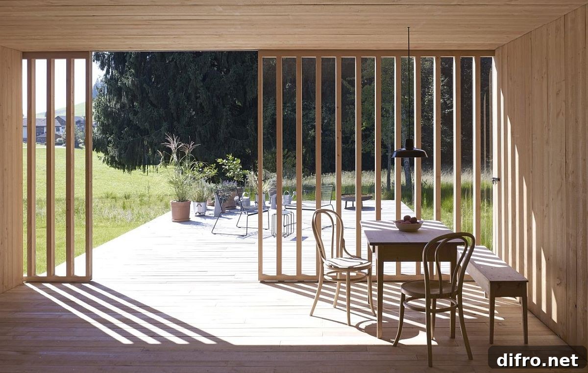 Wood and concrete create a lovely and relaxing Austrian home