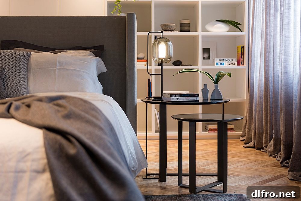 Bedside table styling idea