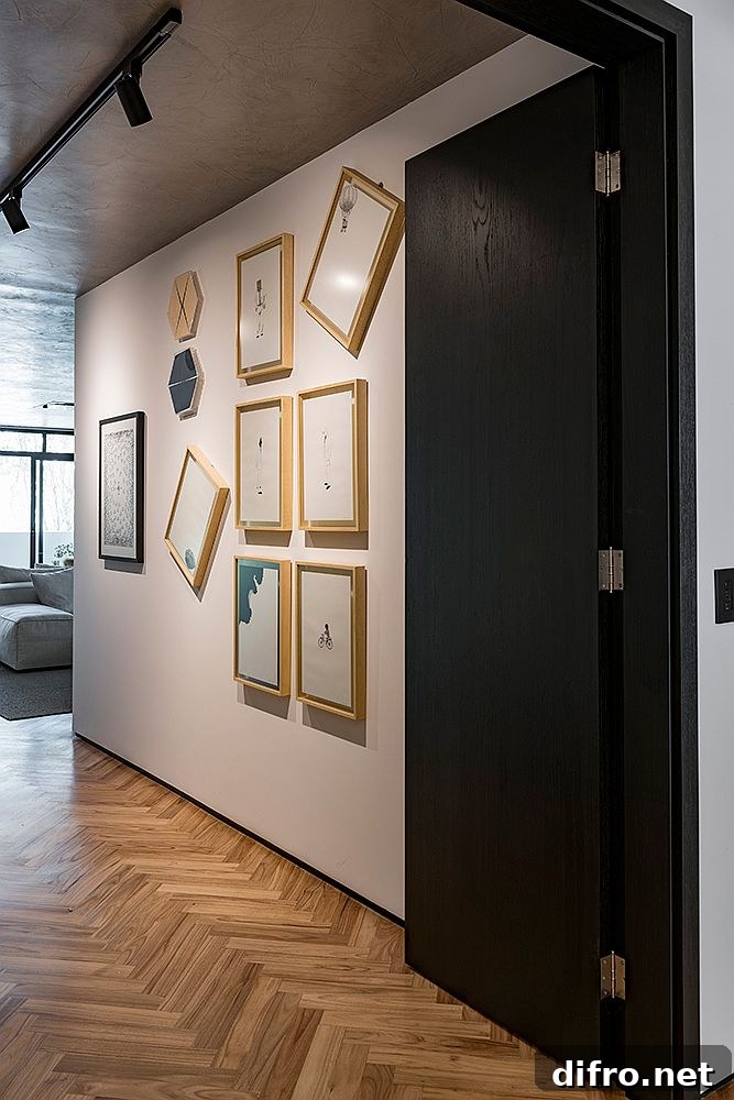 Innovative gallery wall design makes an impressive visual statement