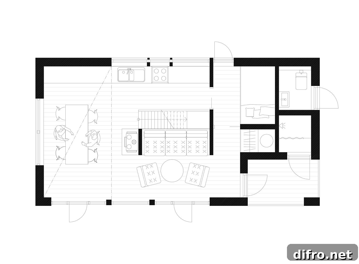 Floor plan of Granholmen Summer Cottage