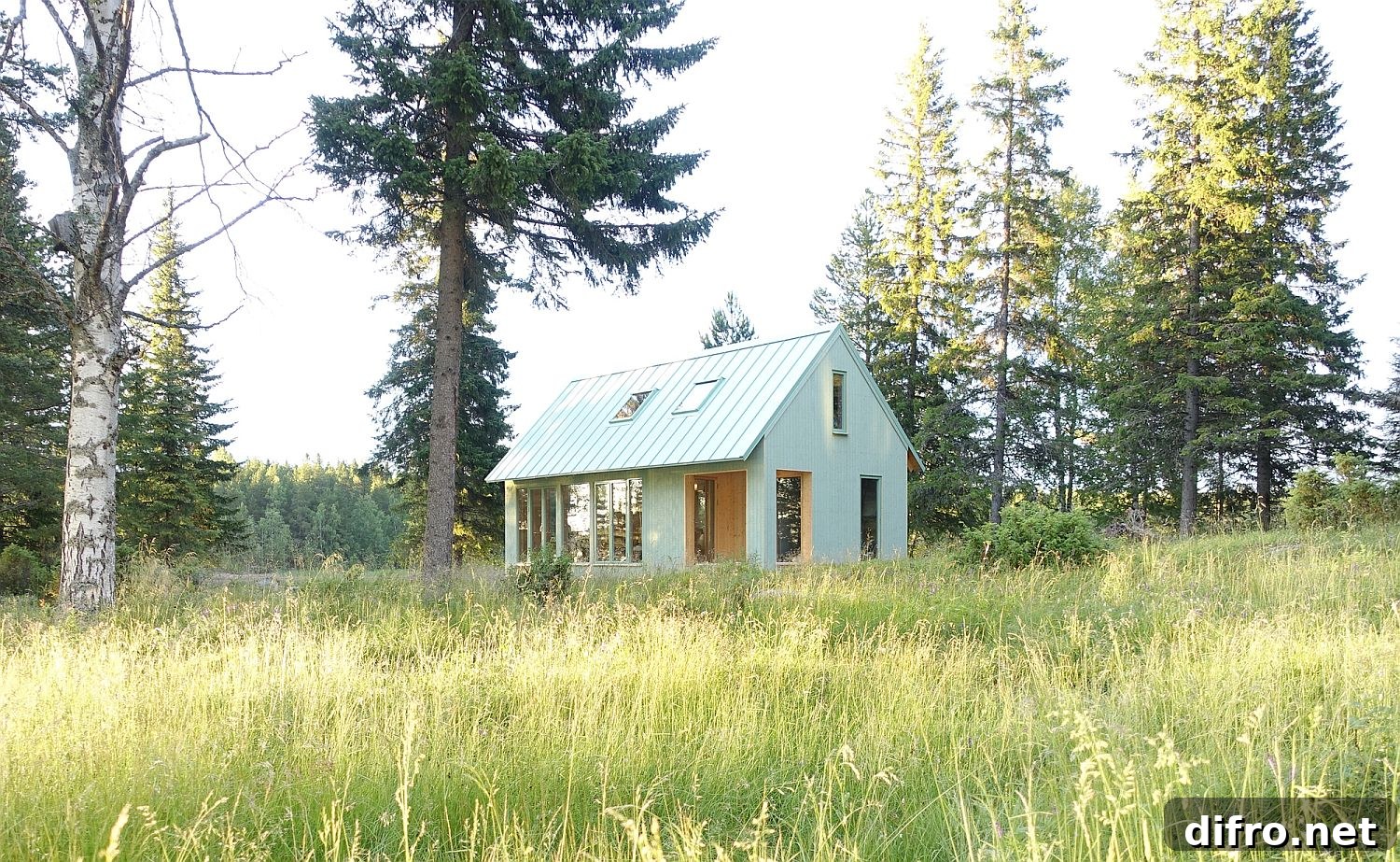 Cottage blending into scenery