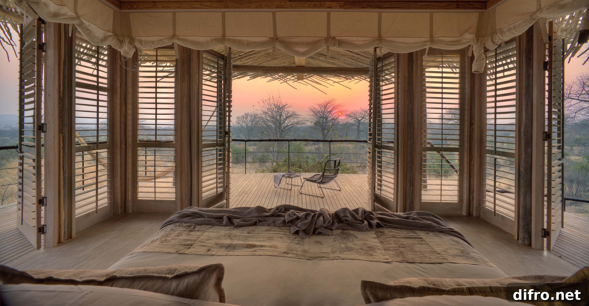 Sunset view from Jabali Ridge Lodge