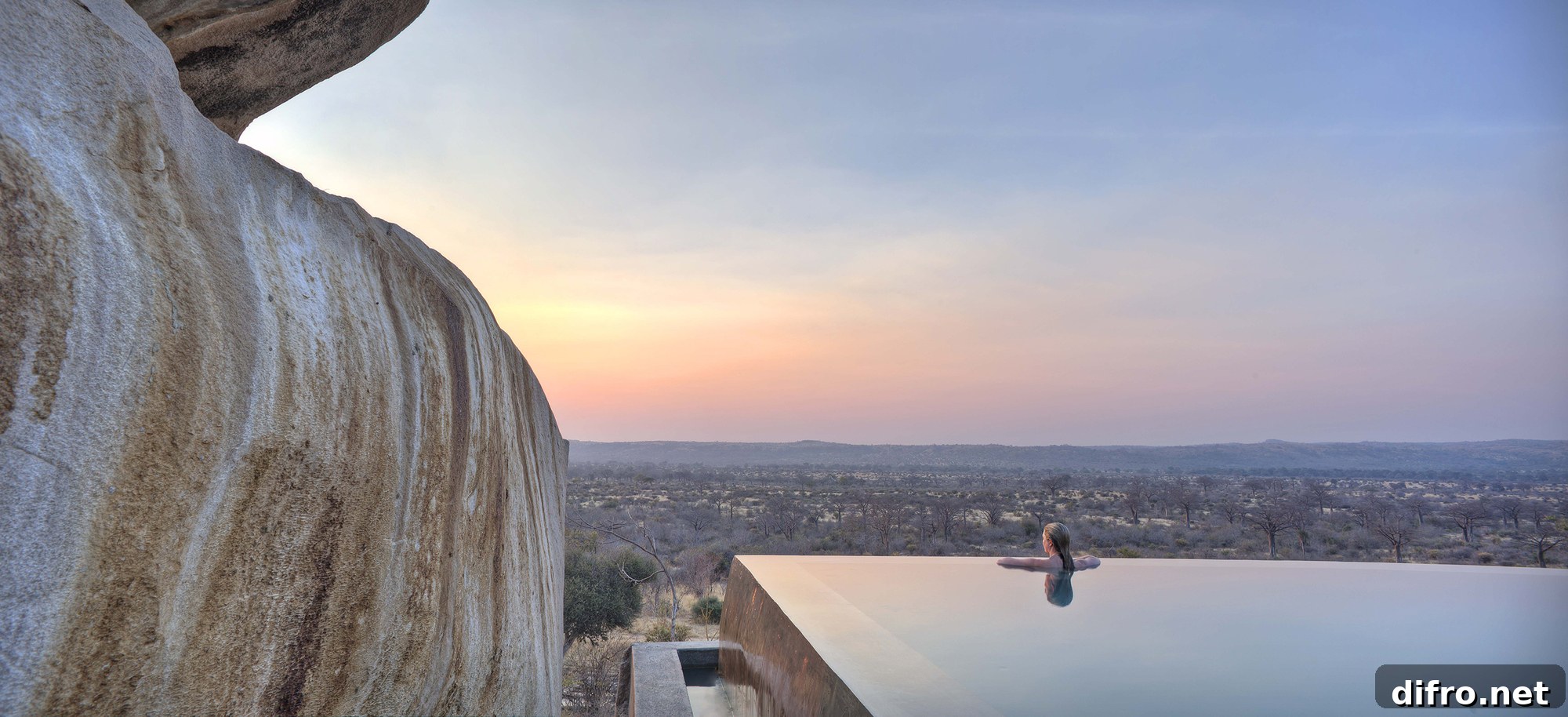 Infinity pool with Serengeti views