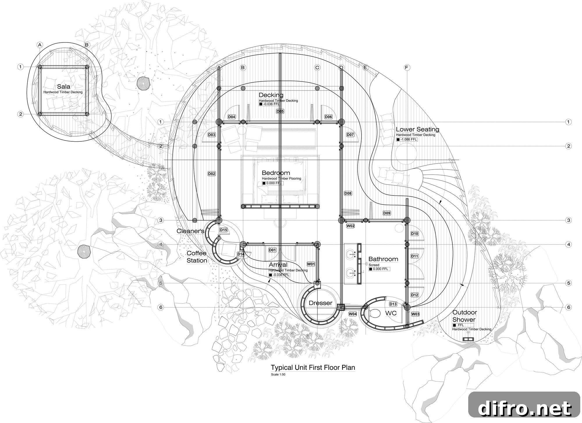 Design plan of Jabali Ridge Lodge