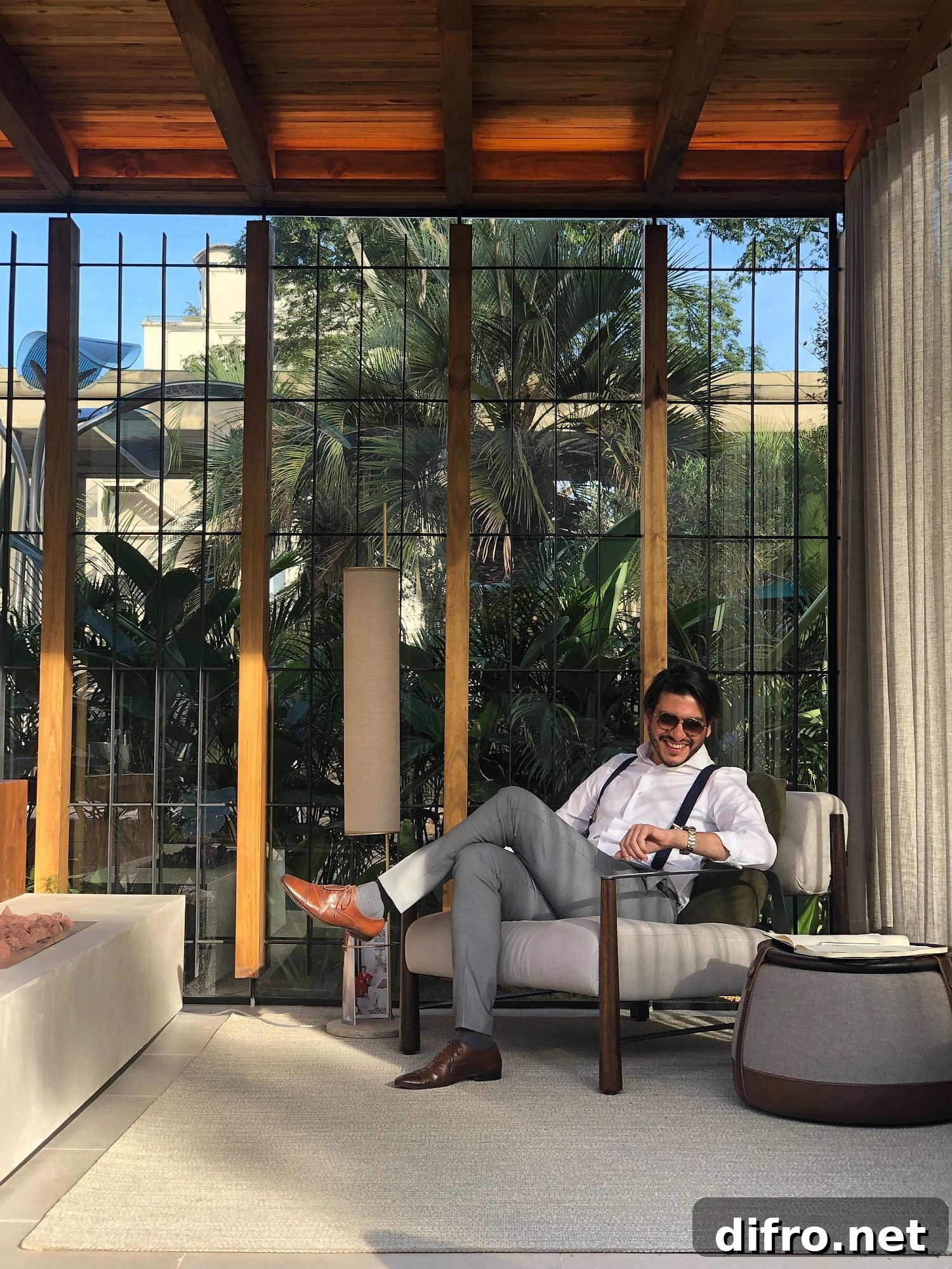 Nohara Terrace is a perfect place to sit and relax while taking in natural beauty around it