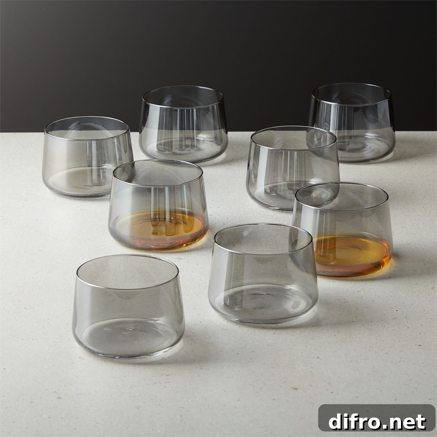 Smoky tasting glass set for cocktails
