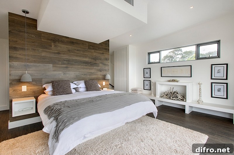 Reclaimed wood accent wall
