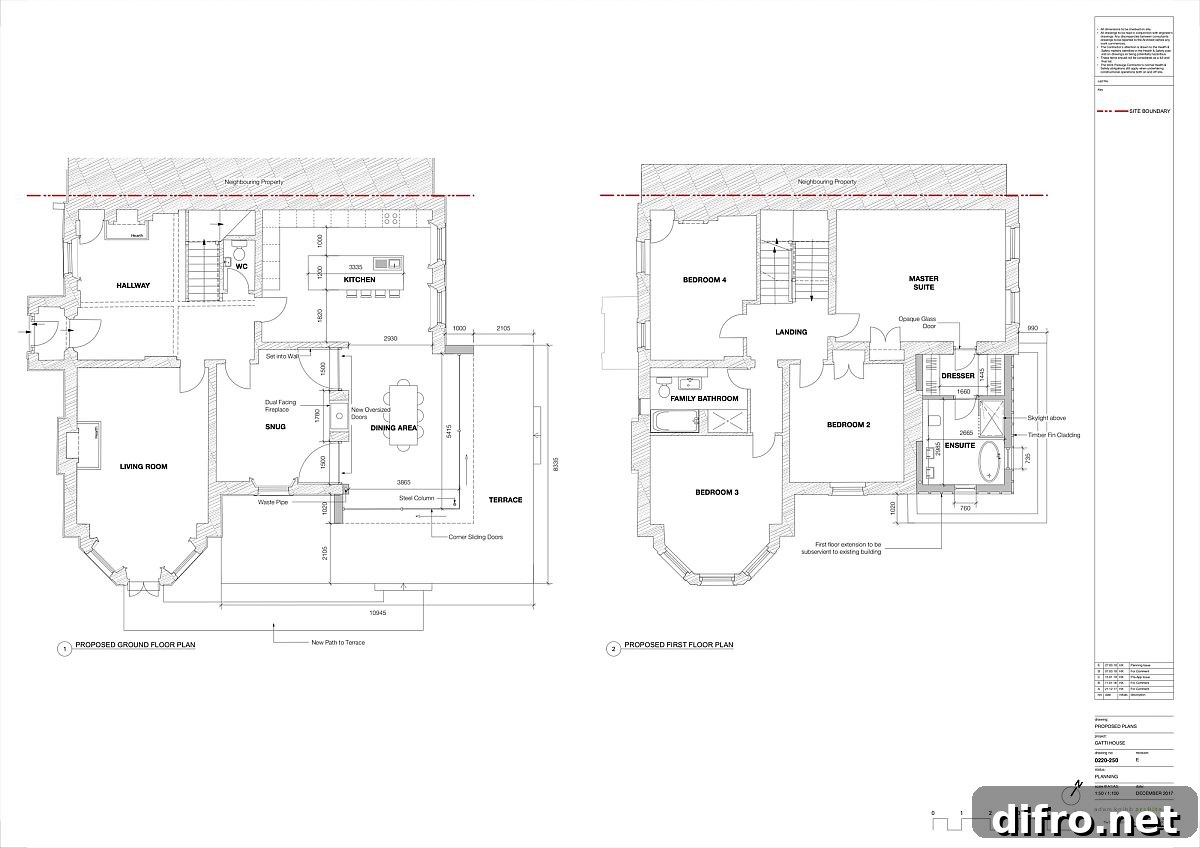 Design plan of the Gatti House after renovation