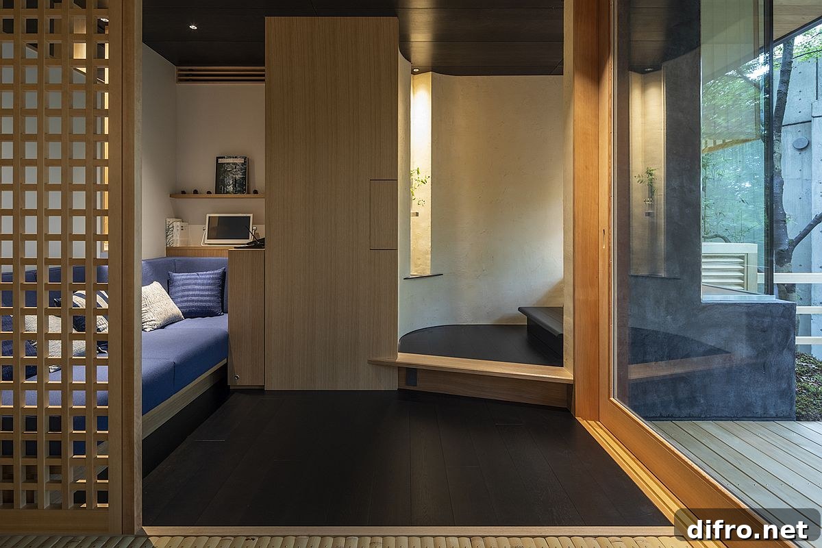 Home office and second bedroom of the Japanese house