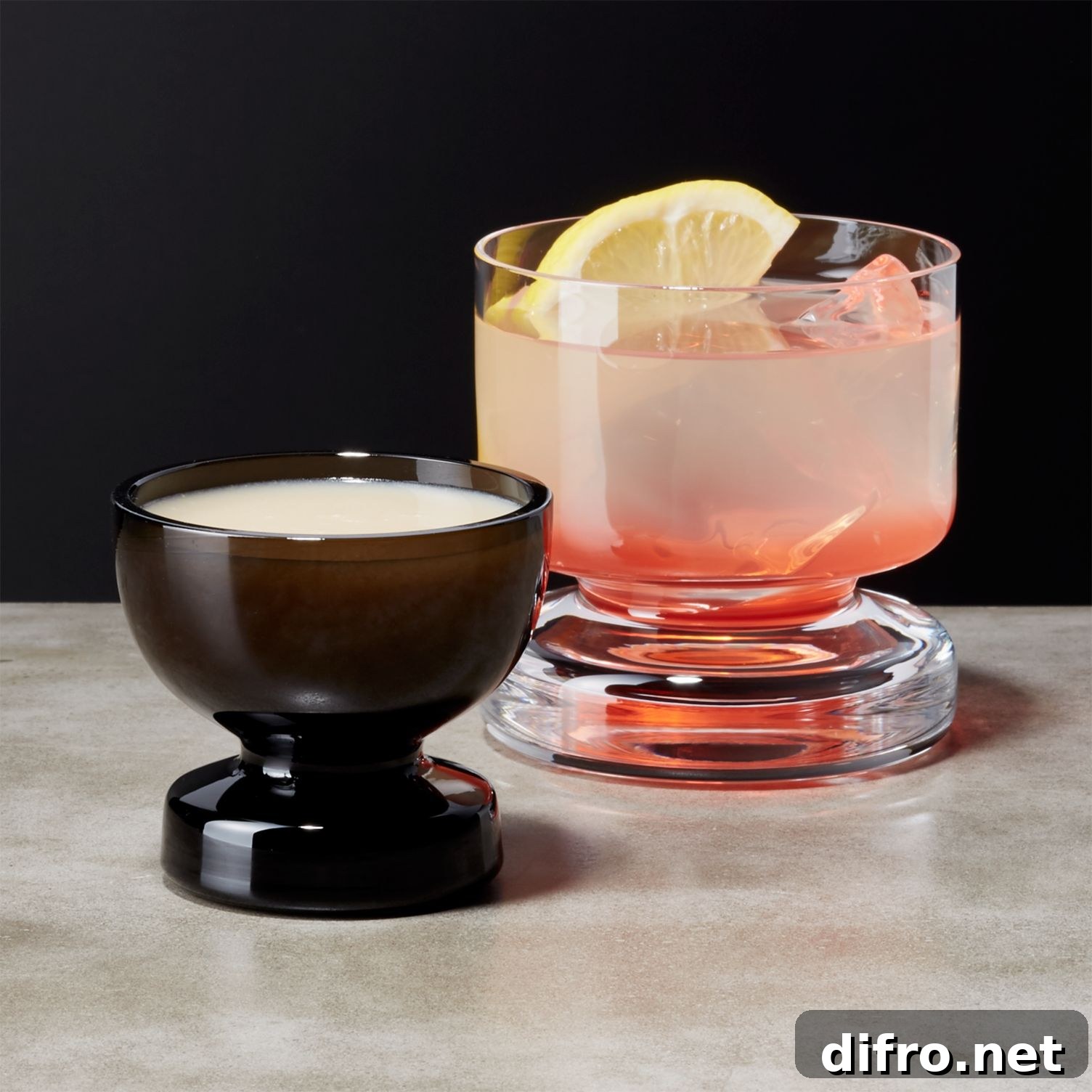 Smoky cordial glass
