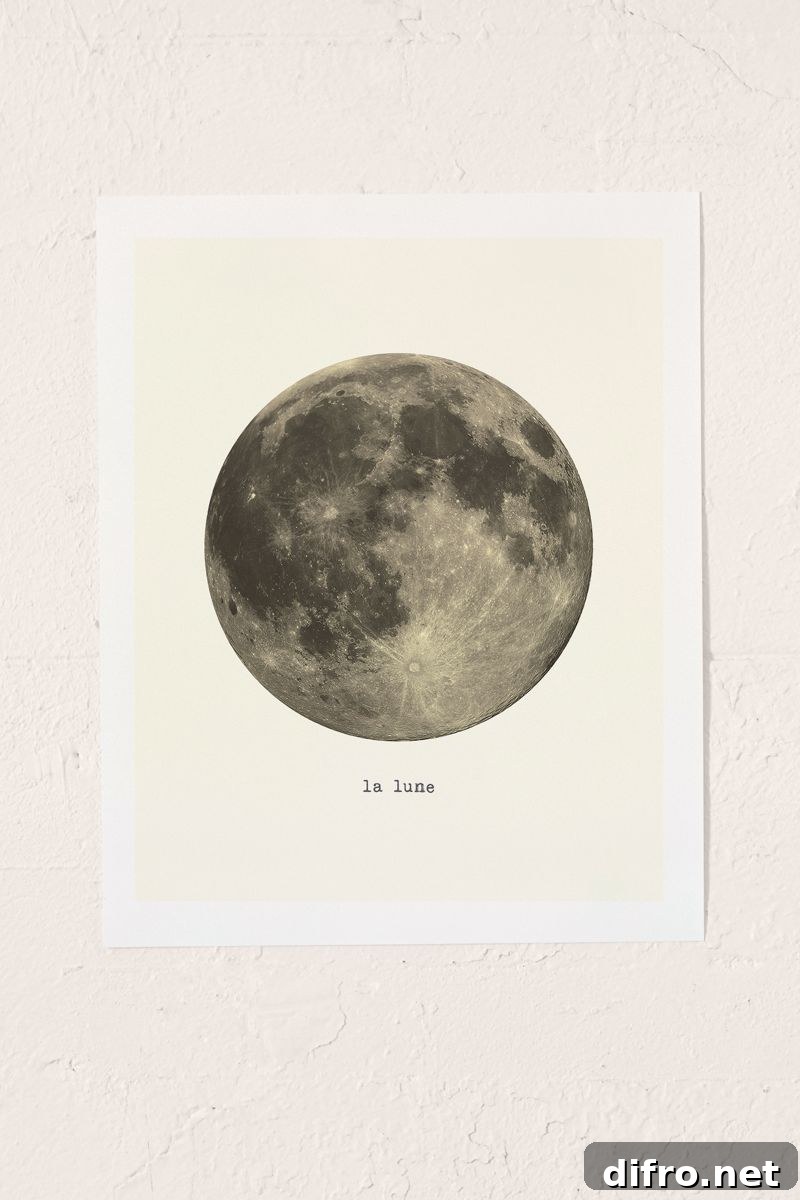 Moon art print