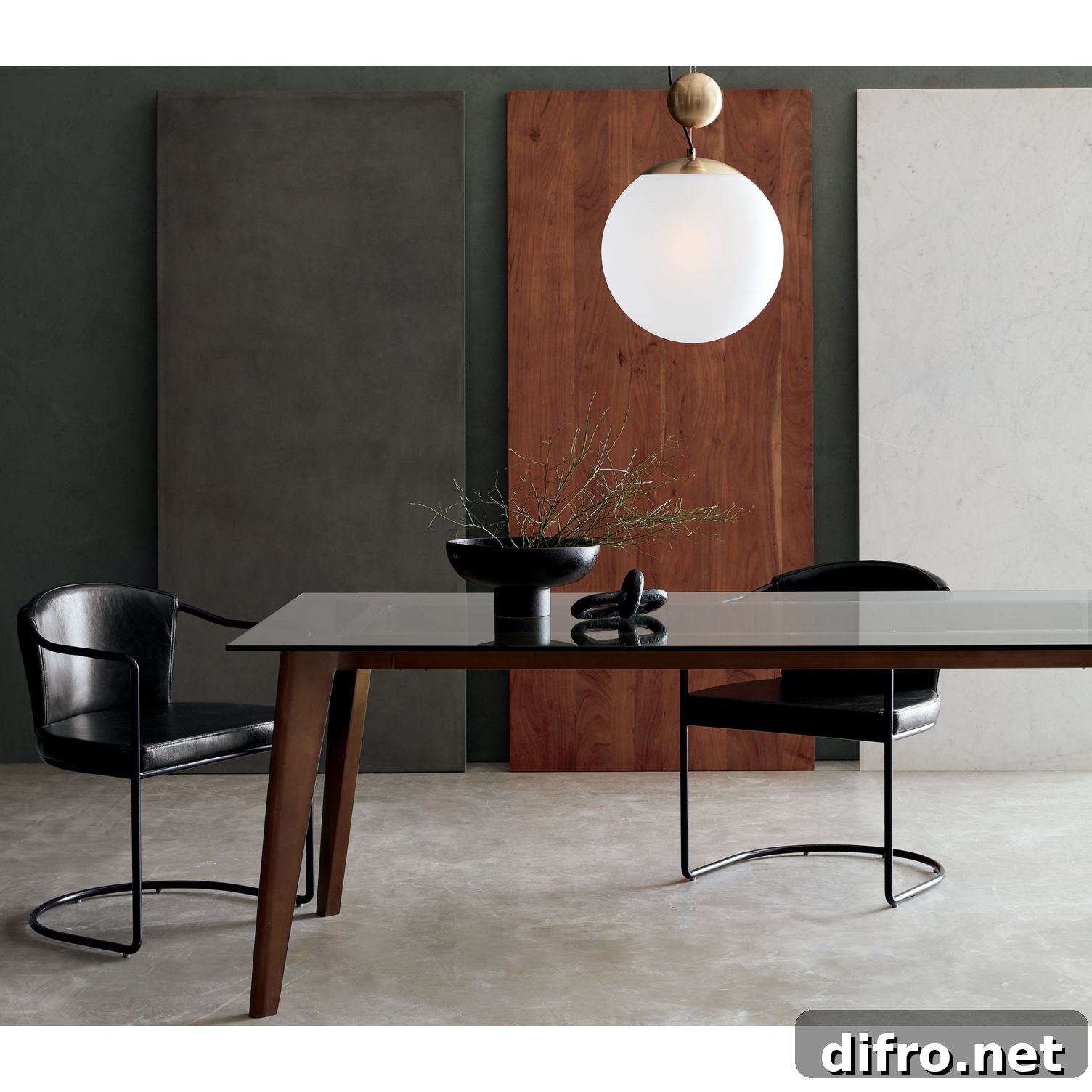 Black pedestal bowl