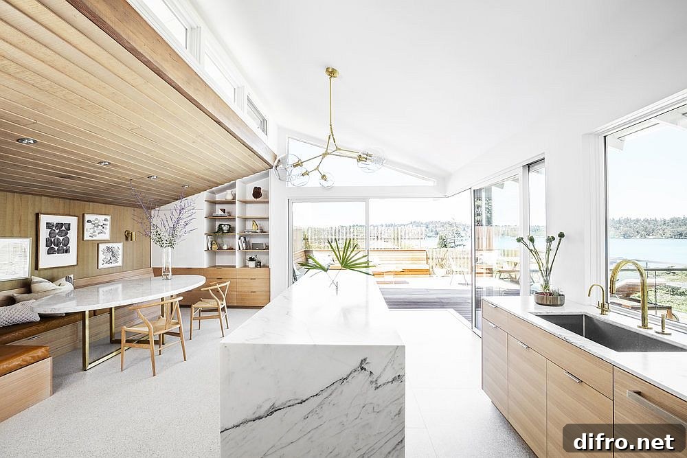 Remodeled kitchen and dining room
