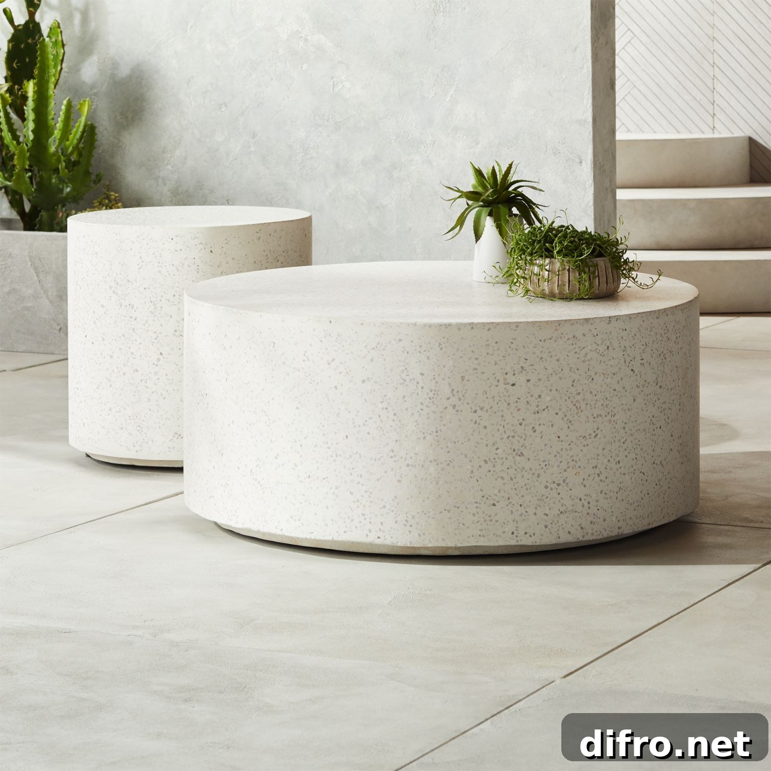 Terrazzo tables from CB2