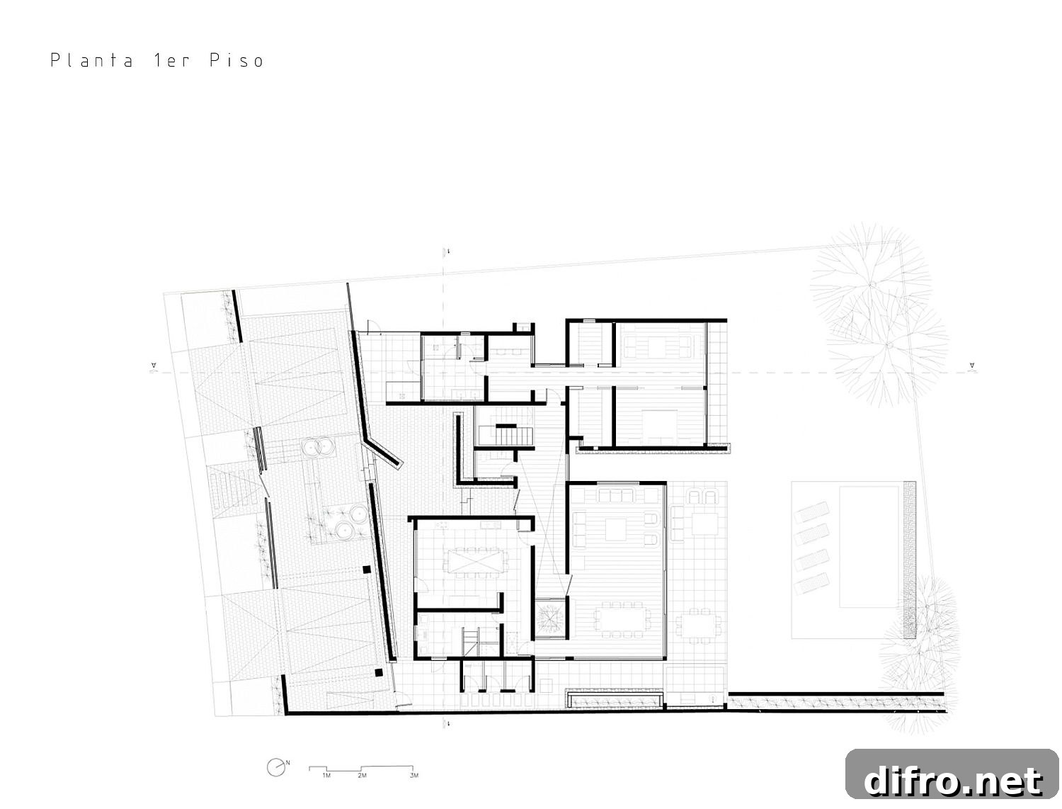 Floor plan of Cerro la Cruz House
