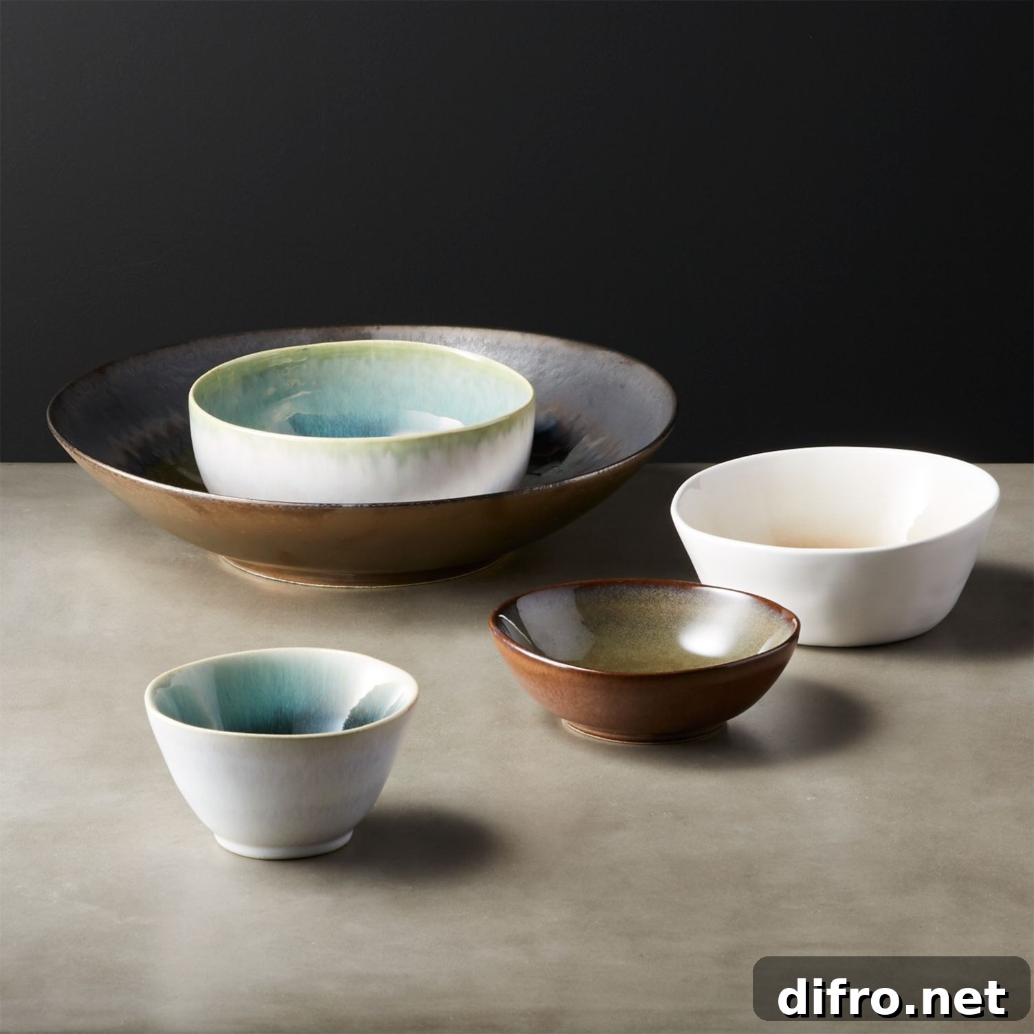 Glazed serving bowls from CB2