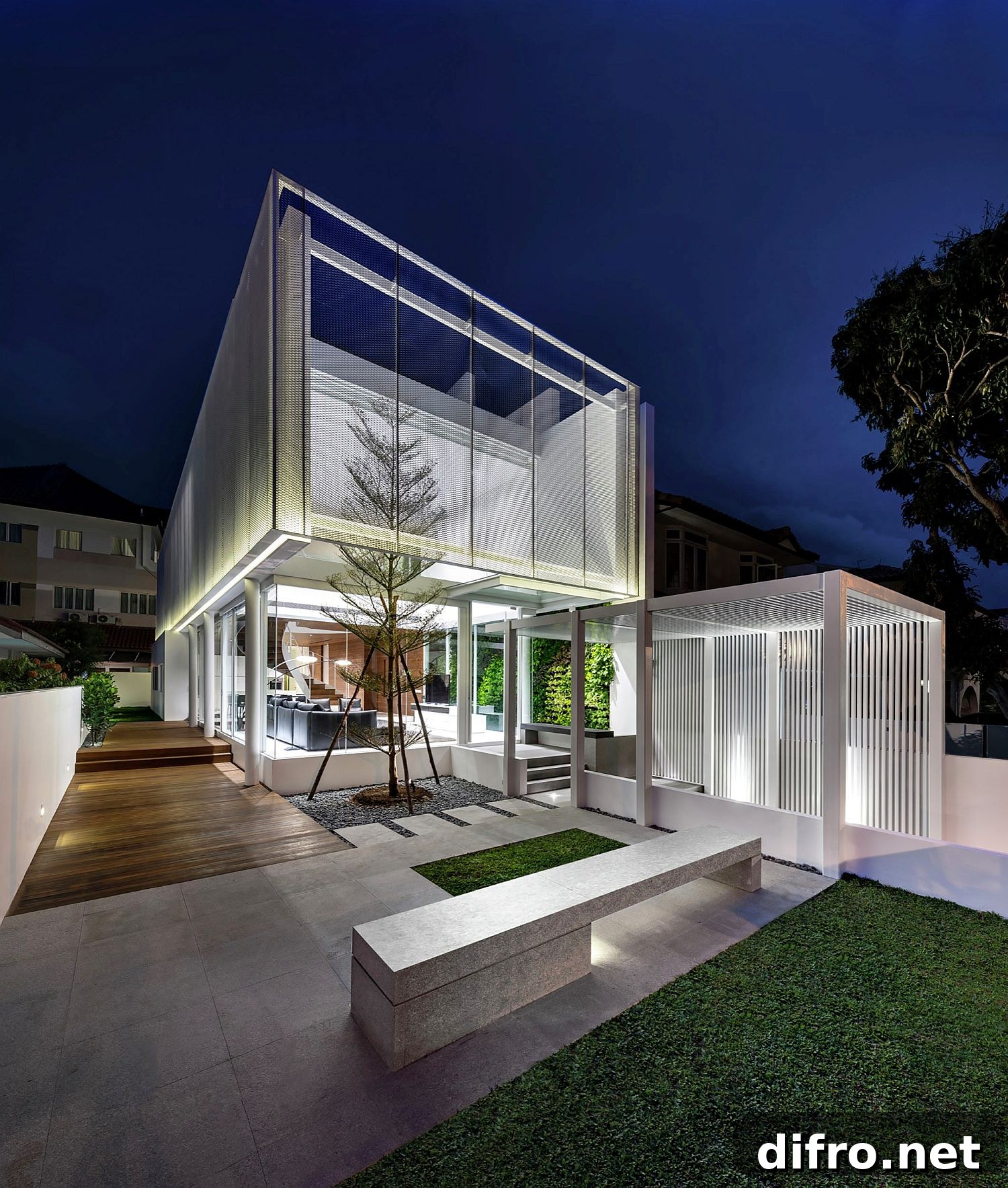 Lighting elevates the ambiance both inside and outside the home