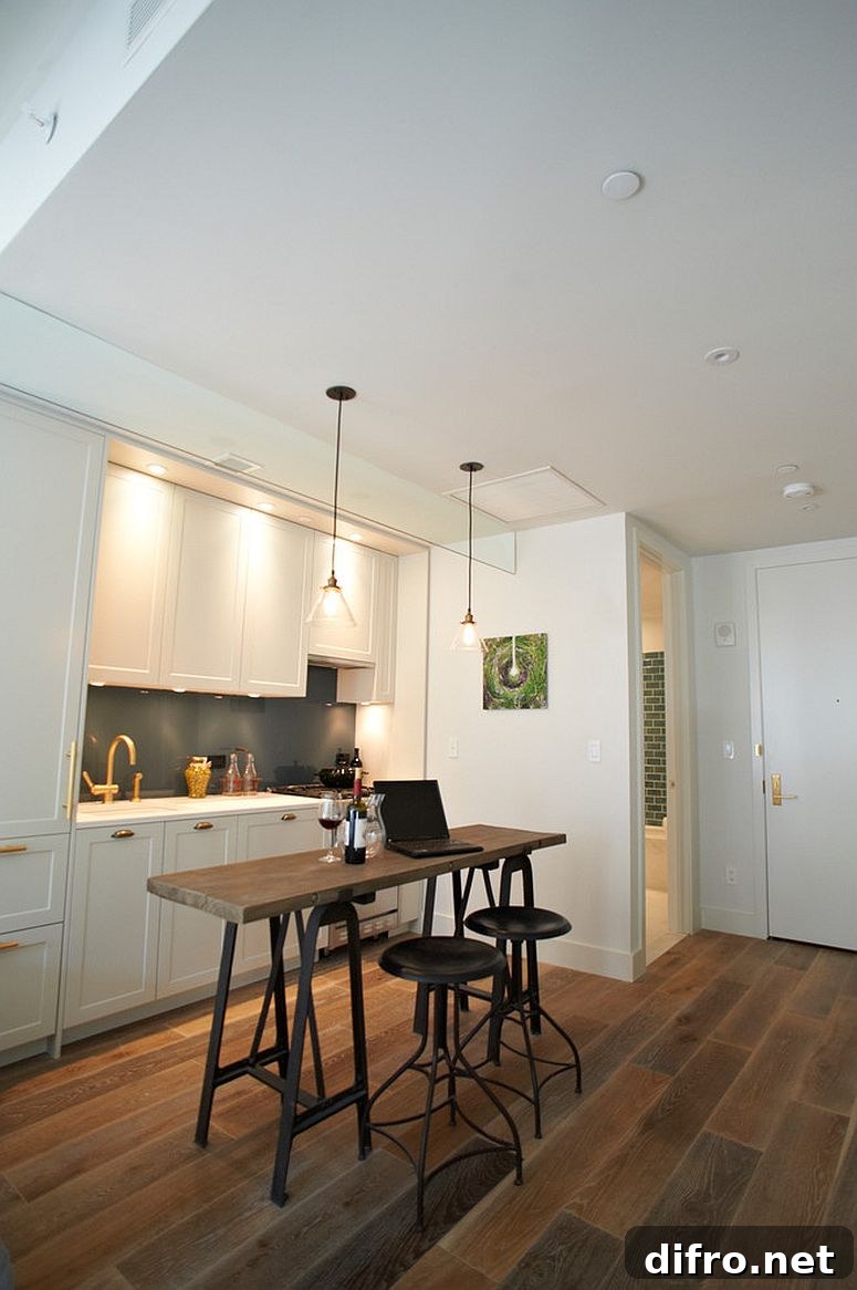 Breakfast zone that doubles as a home office
