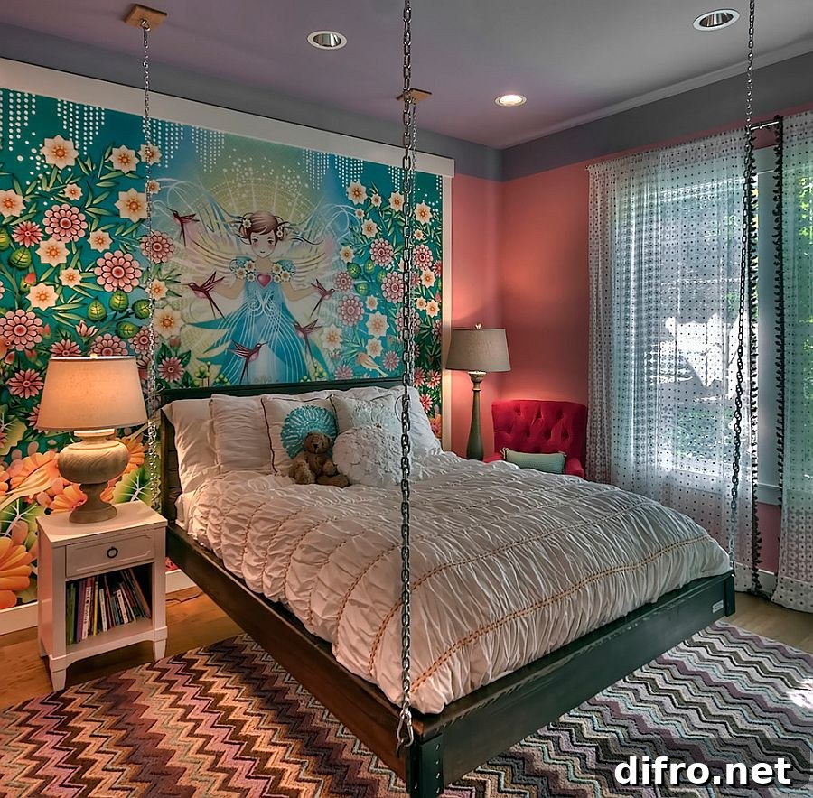 Colorful and unique kids' bedroom