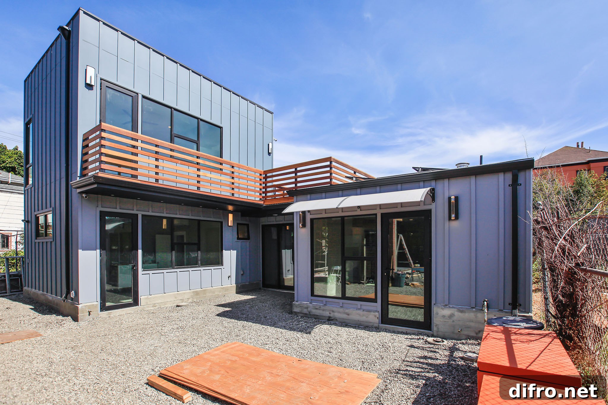 Backyard view of the renovated Magnolia Firehouse