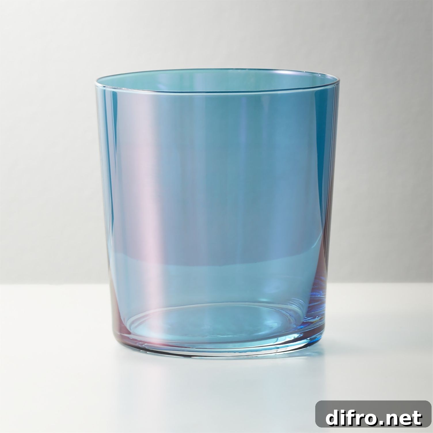 Teal luster glassware close-up