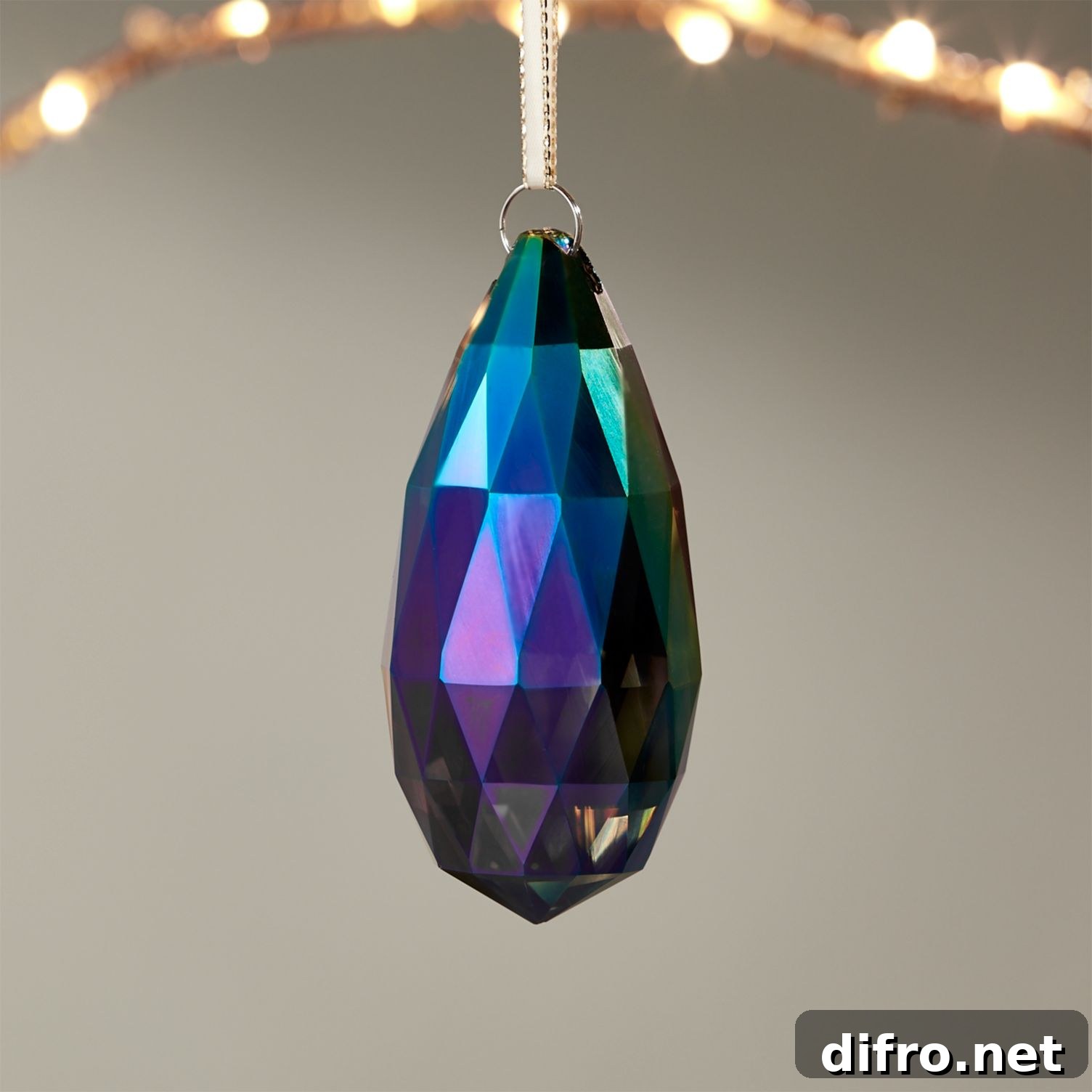 Jewel teal ornament