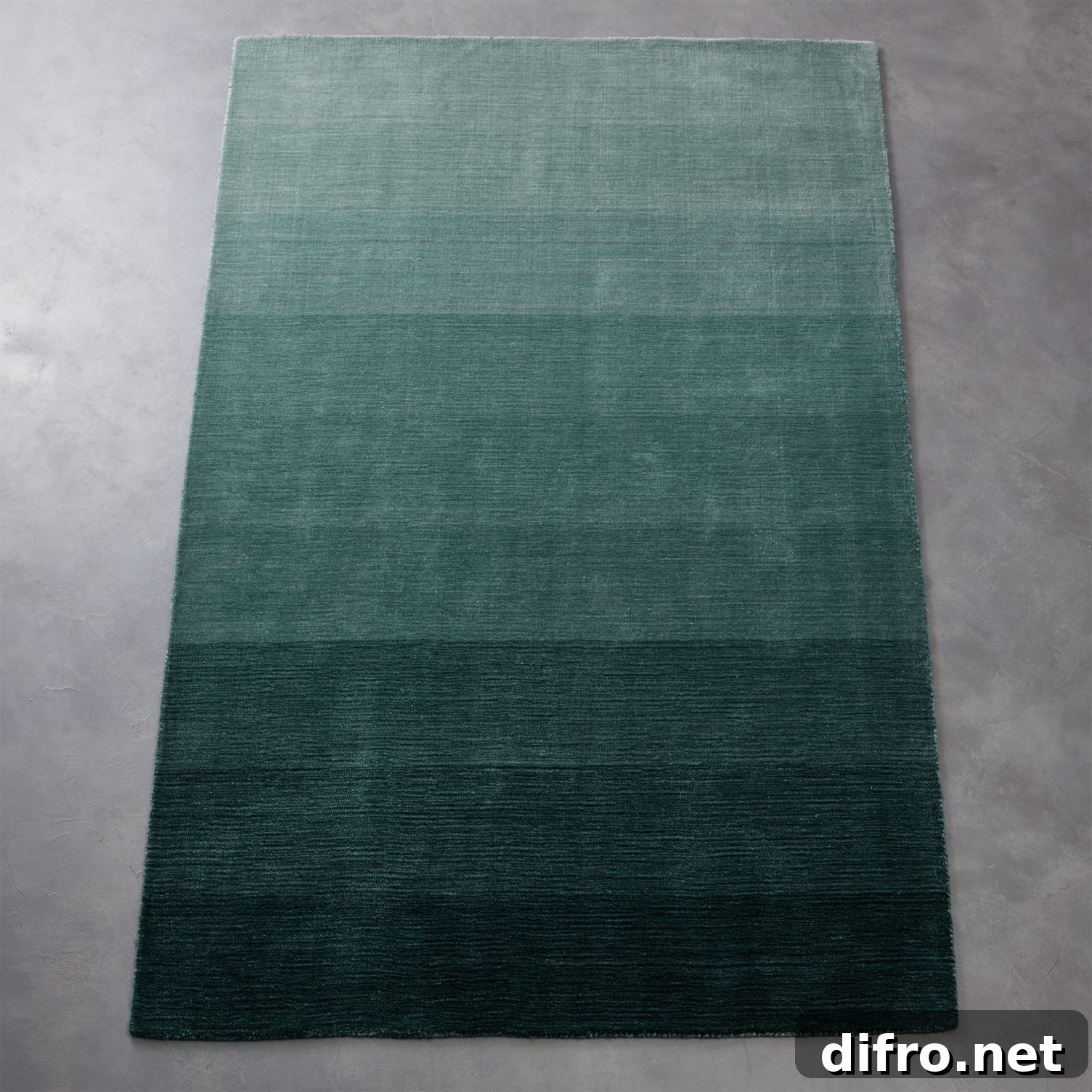 Ombre teal rug
