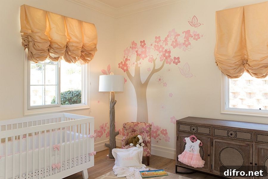 Relaxing Mediterranean nursery with whimsical charm