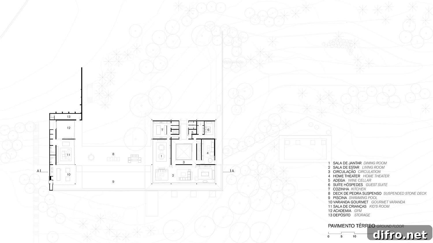 Floor plan of Bela Vista House