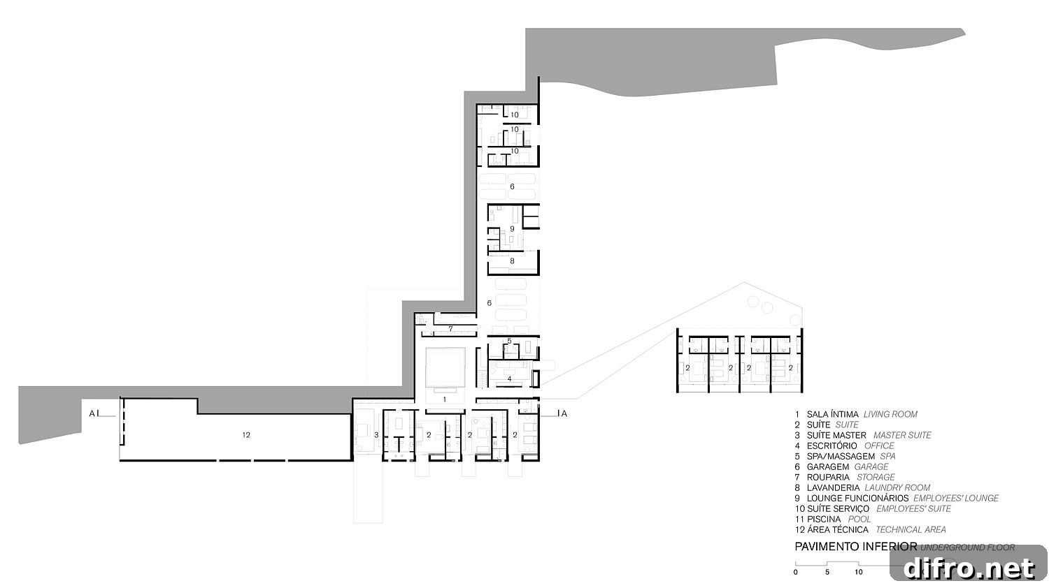 Upper level floor plan