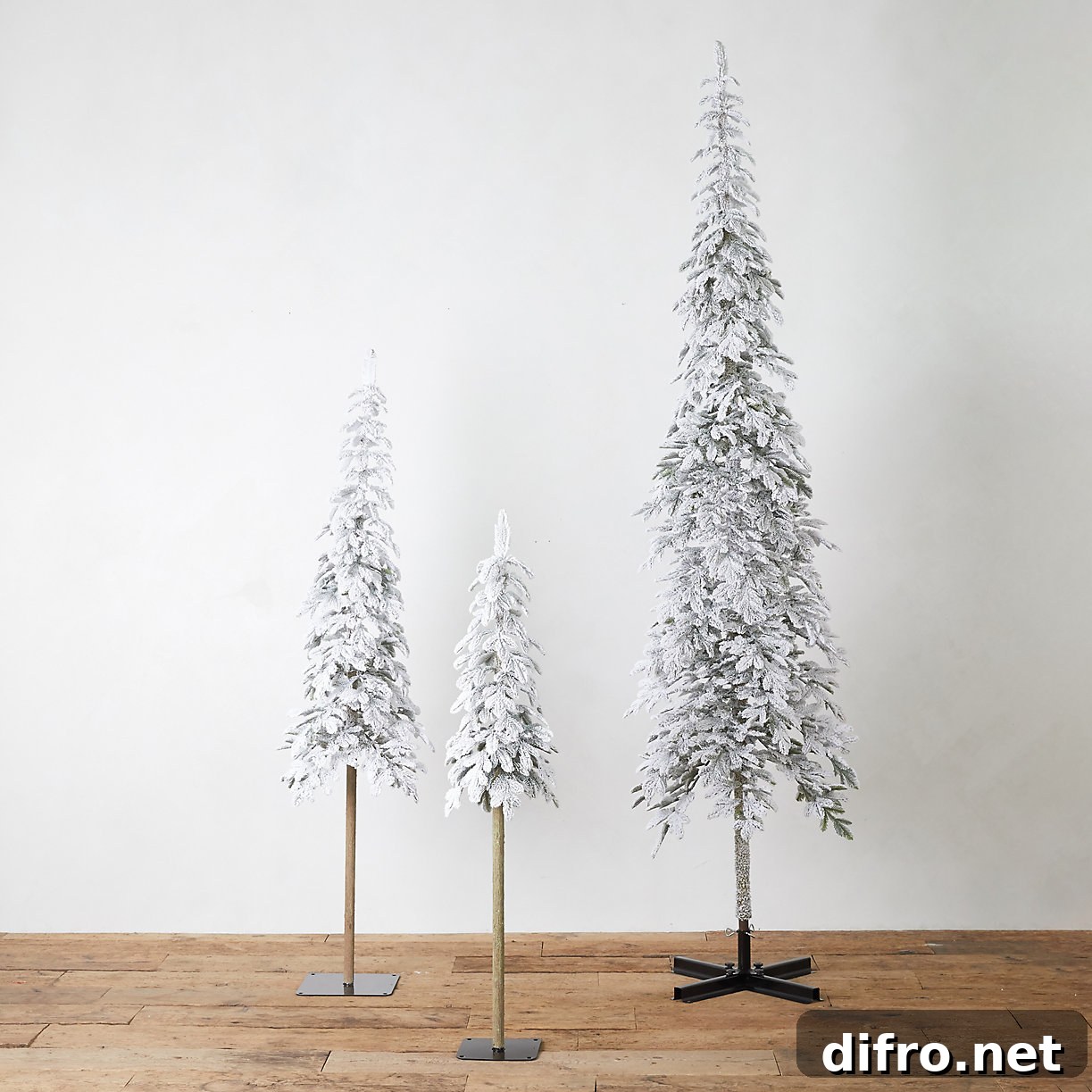 Small flocked trees