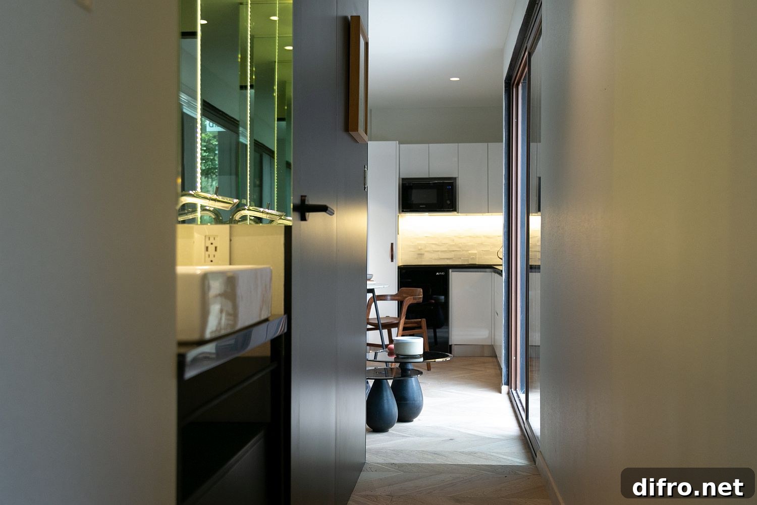 Interior combining luxurious finishes with sustainable design in the prefab