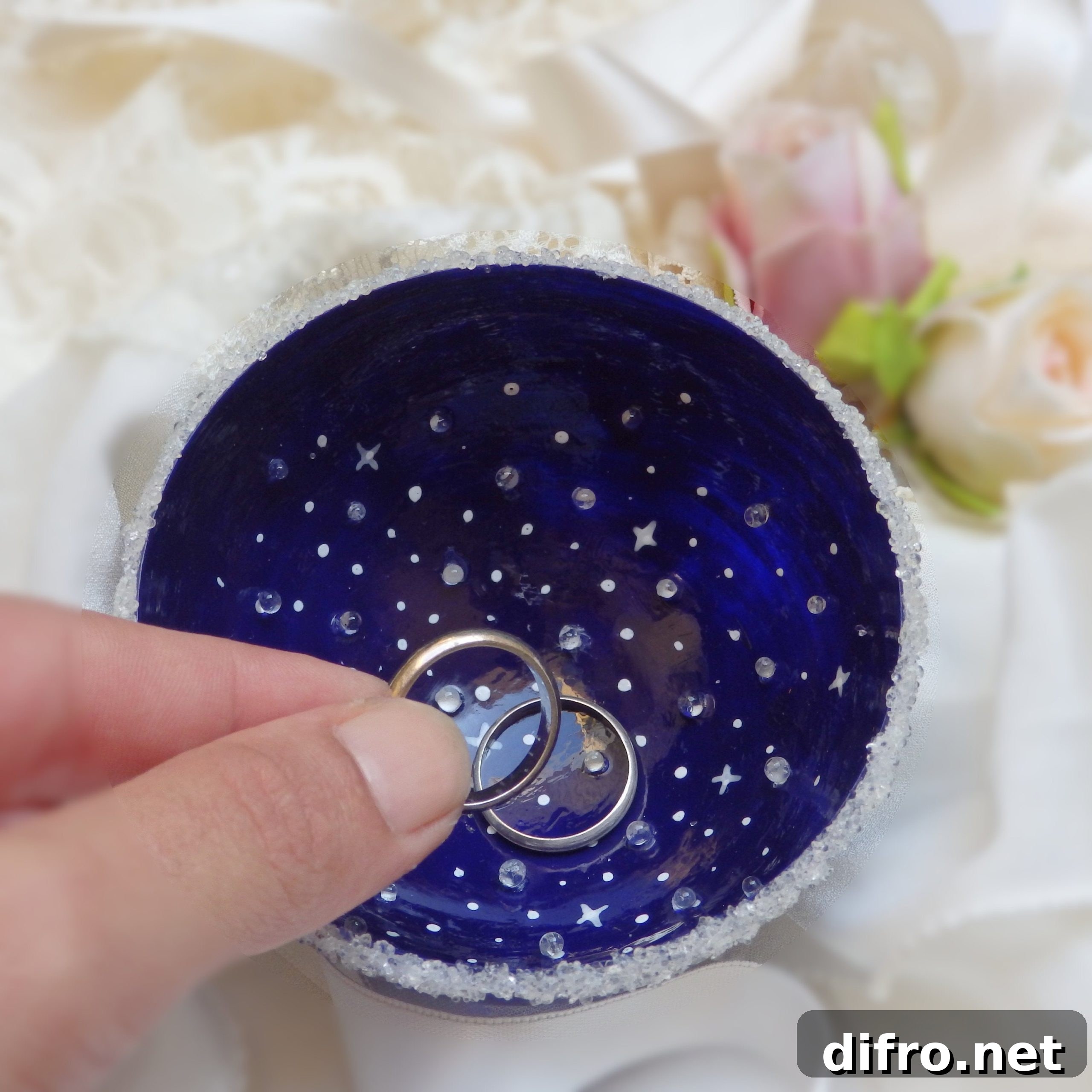 Starry night ring bearer bowl